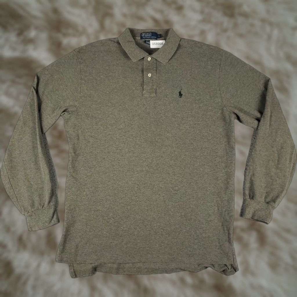 Ralph Lauren Ralph Lauren Polo Shirt Mens Large Gray Pony Casual Long Sleeve Shirt L Gray Polo Shirt Mens Size US L / EU 52-54 / 3 - 1 Thumbnail