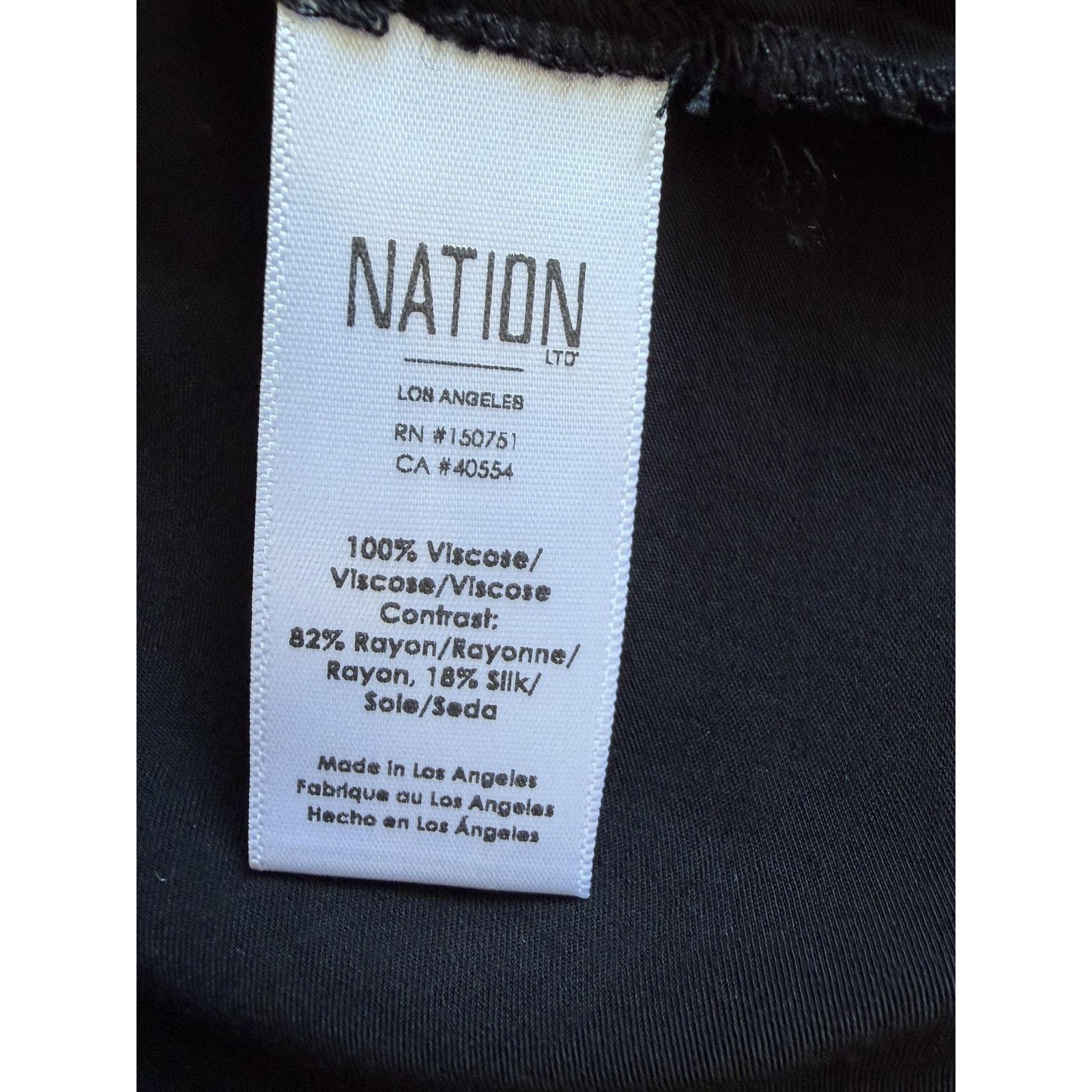 Nation LTD Nation LTD Shirt M Black Velvet Cap Sleeve Satin Size M / US 6-8 / IT 42-44 - 4 Thumbnail