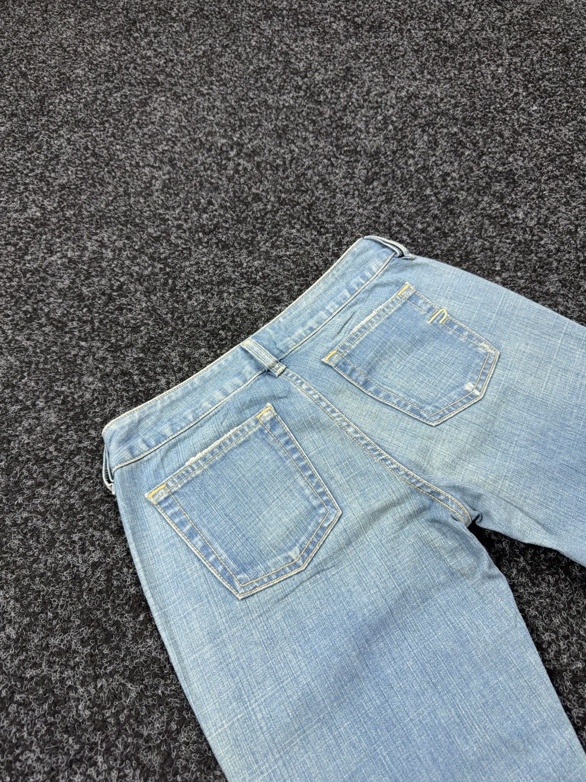 Diesel 90s Retro Diesel P-Hush Y2K Low Rise Flared Denim Jeans Size 27" / US 4 / IT 40 - 19 Thumbnail