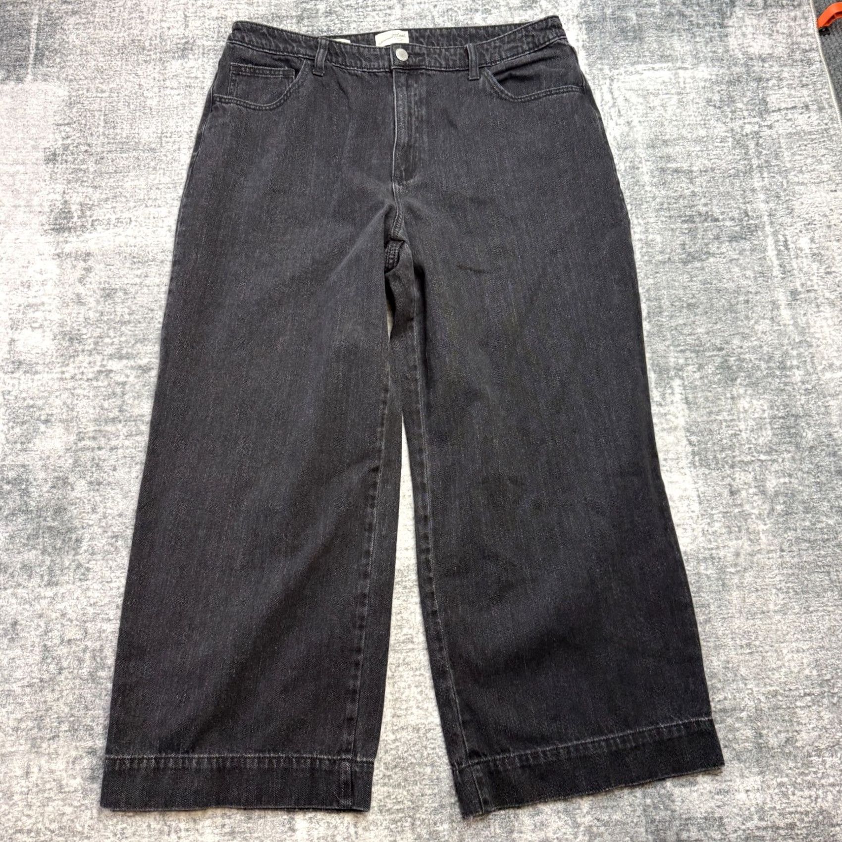 Vintage Universal Thread Jeans Womens 17 S Black Wash High Rise Wide-Leg Baggy Relaxed Jeans Womens 17 Black Wash High Rise Wide-Leg Baggy Relaxed Size 25" / US 0 / IT 36 - 2 Thumbnail