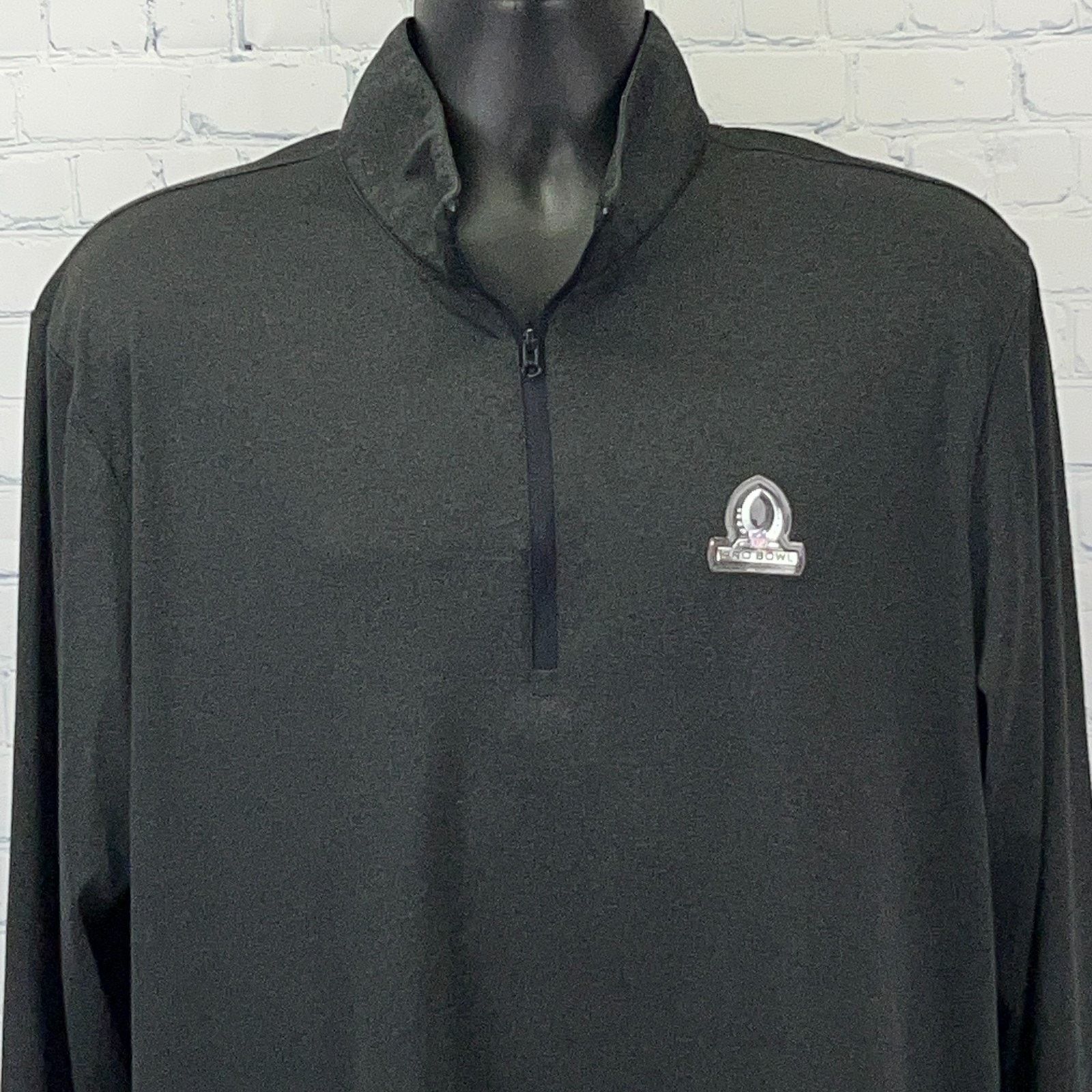 Other NFL Pro Bowl Logo 1/4 Quarter Zip Mock Neck Shirt Gray XL Size US XL / EU 56 / 4 - 1 Thumbnail