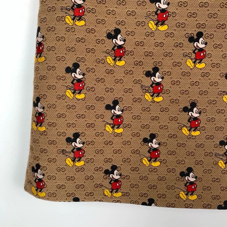 Gucci Gucci Co-branded GG Mickey Mouse full-printed brown A-line Size 25" / US 0 / IT 36 - 4 Thumbnail