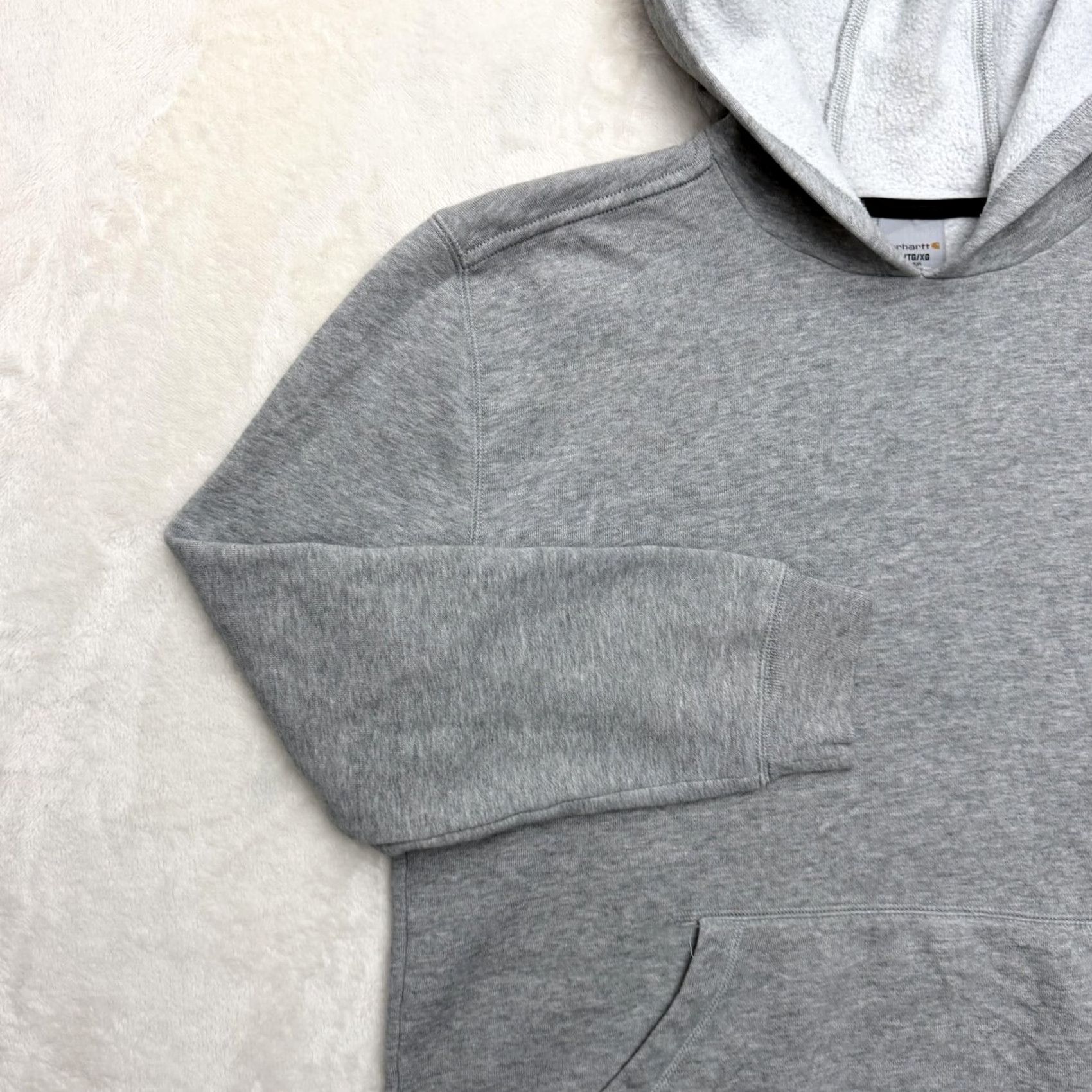 Carhartt VINTAGE Carhartt Hoodie Shirt Mens S Gray Sleeve Logo Fleece Pullover Workwear Size US S / EU 44-46 / 1 - 5 Thumbnail
