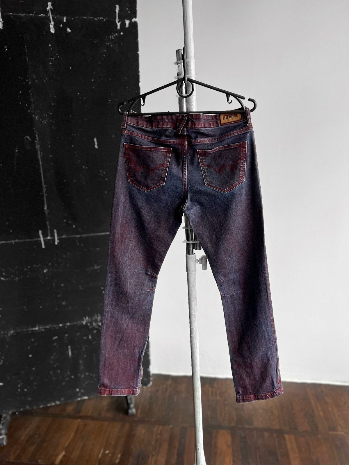 Edwin × Japanese Brand × Vintage Edwin Tokyo Japan Womens Vintage 90s Purple Slim Jeans Size 27" / US 4 / IT 40 - 3 Thumbnail