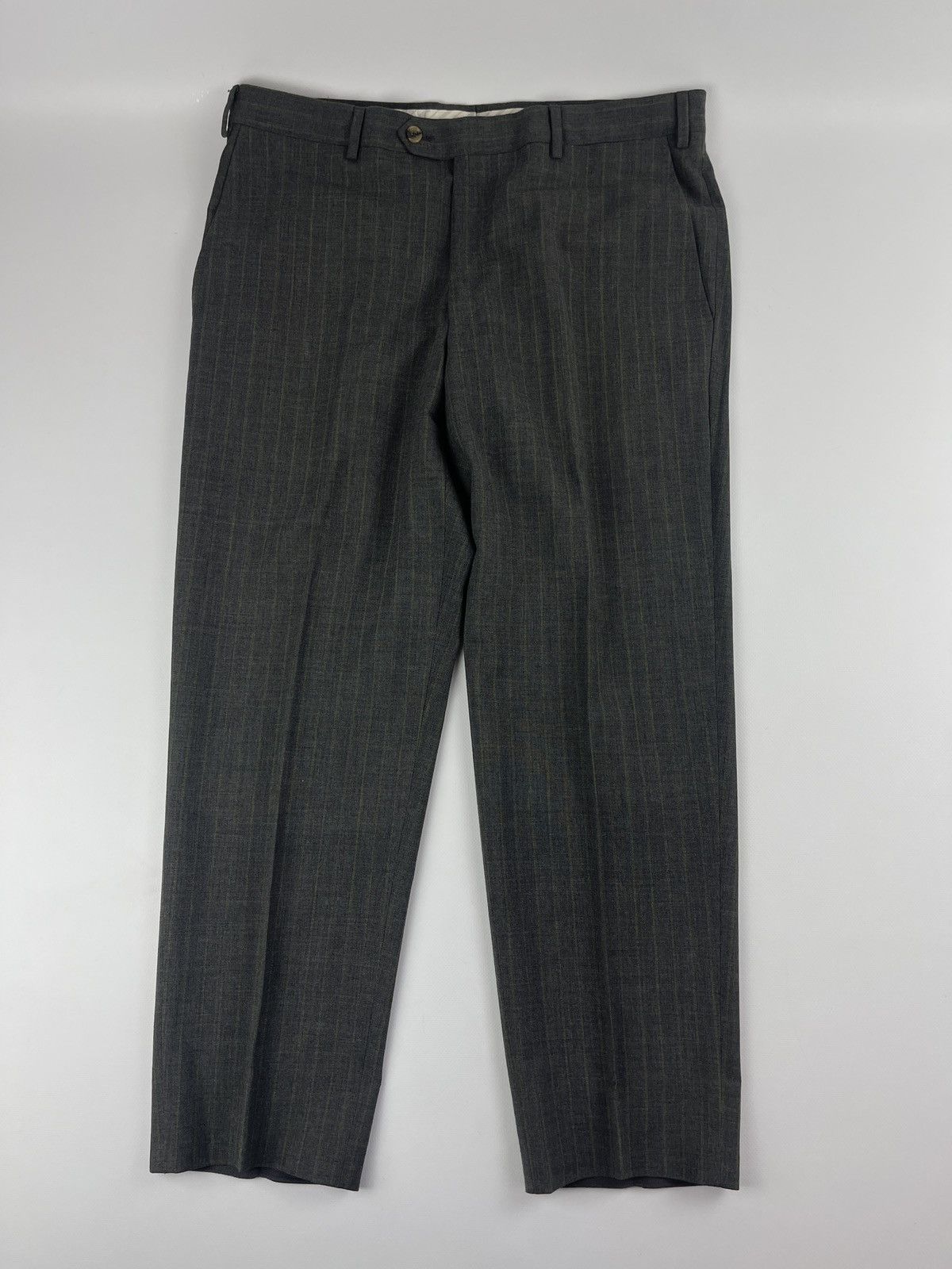 Designer × Pal Zileri Pal Zileri Stripped Single Breasted 3 Btn Suit Size 40R - 16 Thumbnail