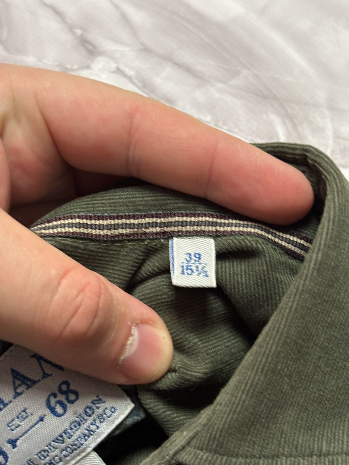 Other ORIAN Corduroy Shirt Slim Fit Green Size 39 Small Size US S / EU 44-46 / 1 - 10 Thumbnail