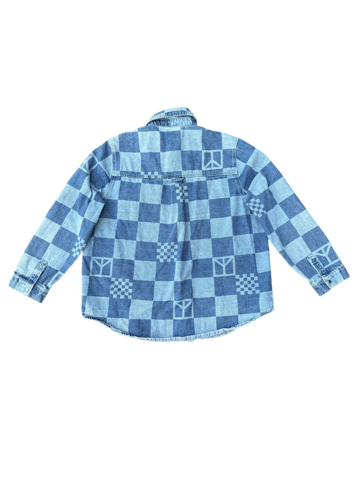 Japanese Brand × Kapital JAPAN BRAND JUNY DENIM PLAID SNAP BUTTON JACKET OVERSIZED Size US M / EU 48-50 / 2 - 6 Thumbnail