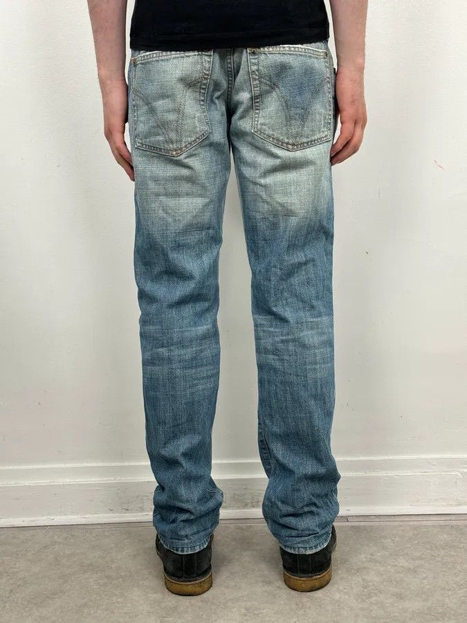 Dolce & Gabbana AW2003 Dolce & Gabbana Light Blue Distressed Double Waisted Jeans Size US 32 / EU 48 - 4 Thumbnail