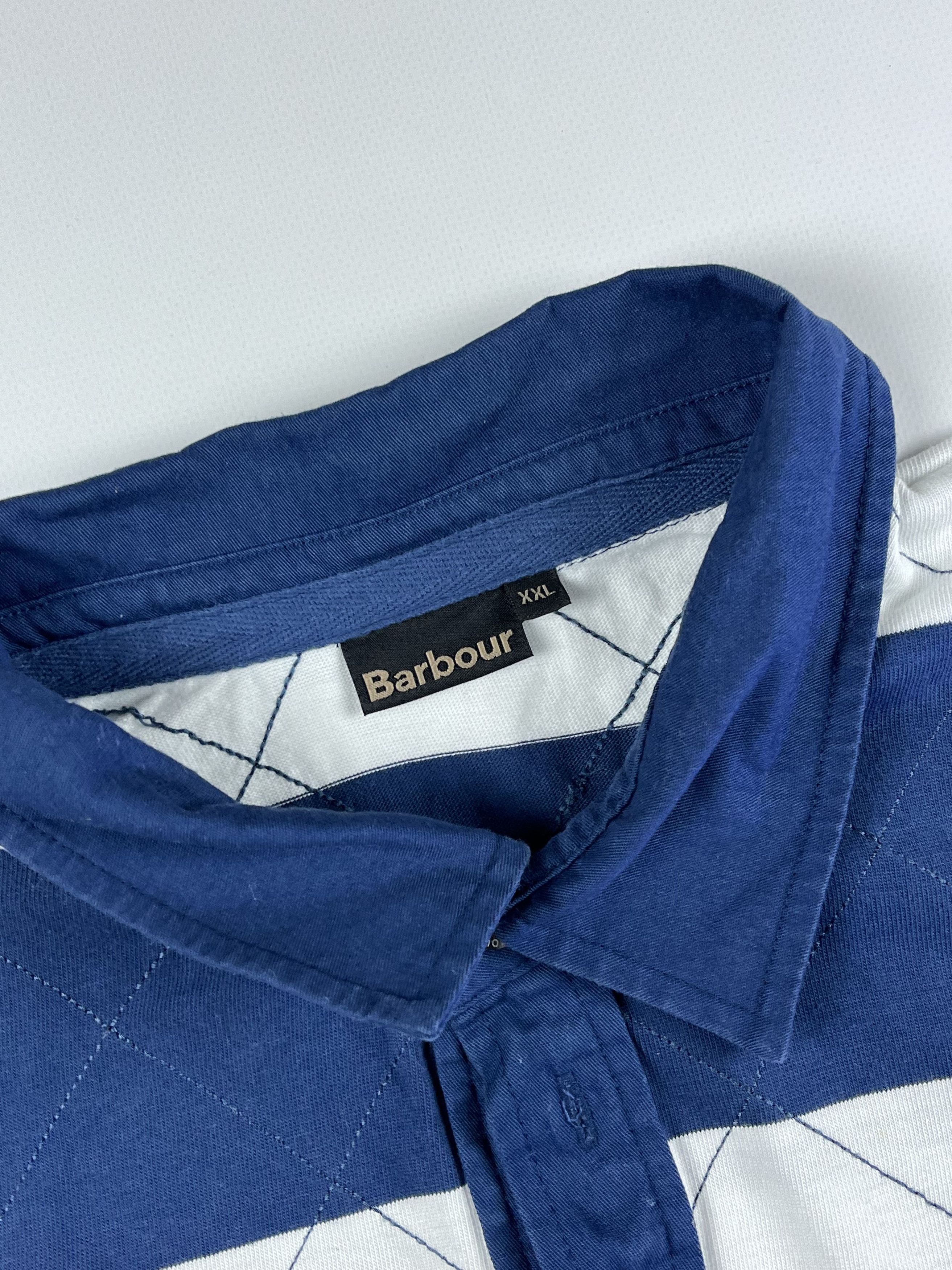 Barbour × Vintage Vintage Barbour Rugby Longsleeve Size US XL / EU 56 / 4 - 3 Thumbnail