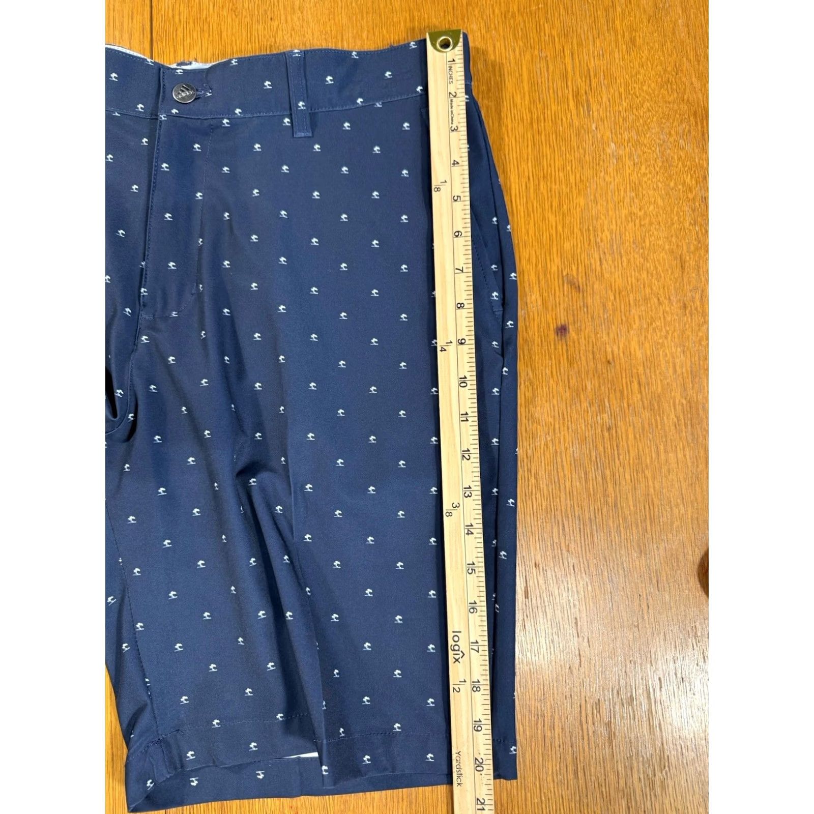 Adidas Adidas Golf Shorts Navy Micro Tree Pattern Stretch Flat Front Performance Men 34 Size US 34 / EU 50 - 4 Thumbnail