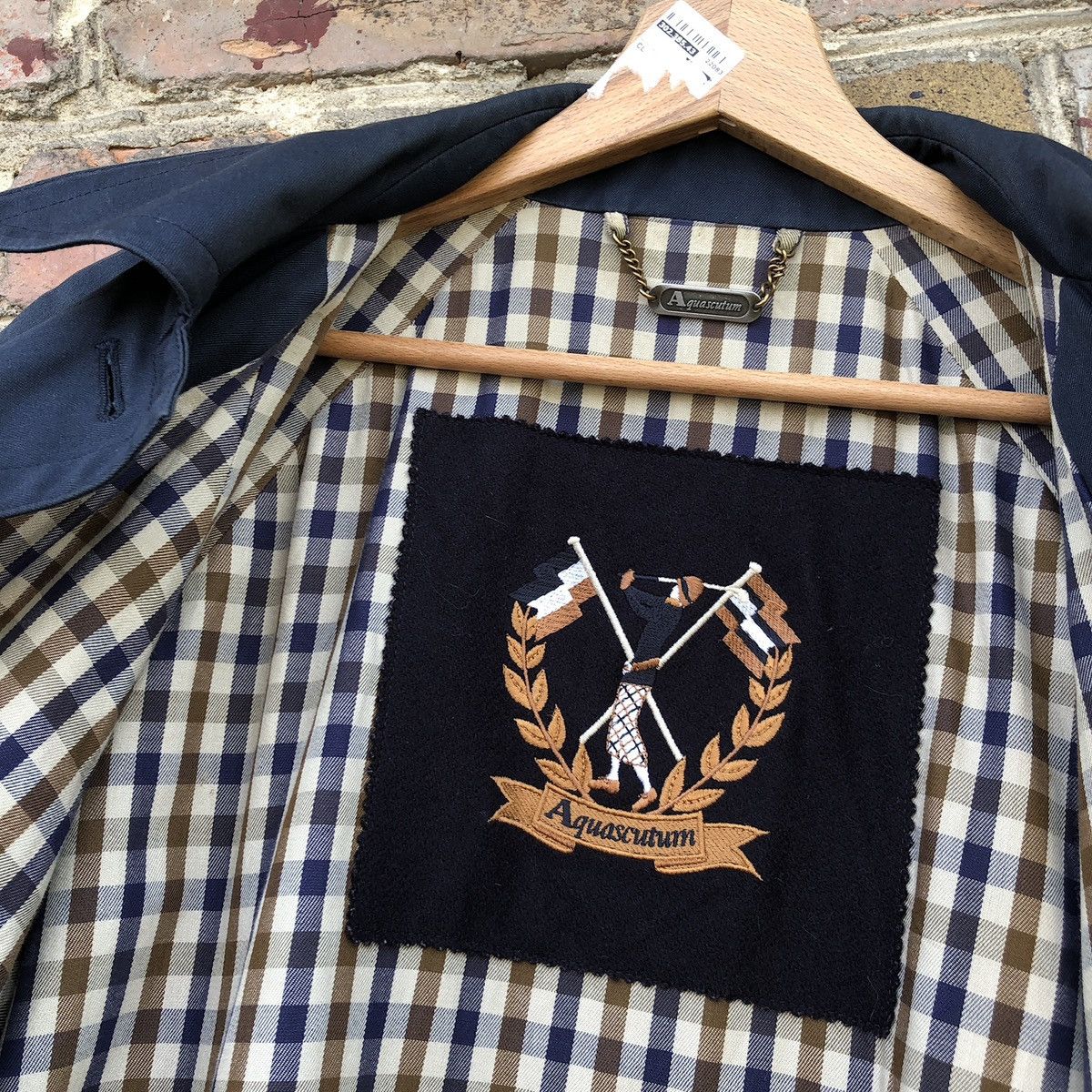 Aquascutum Vintage Aquascutum Coat Jacket Trench Checkered Size L / US 10 / IT 46 - 11 Thumbnail