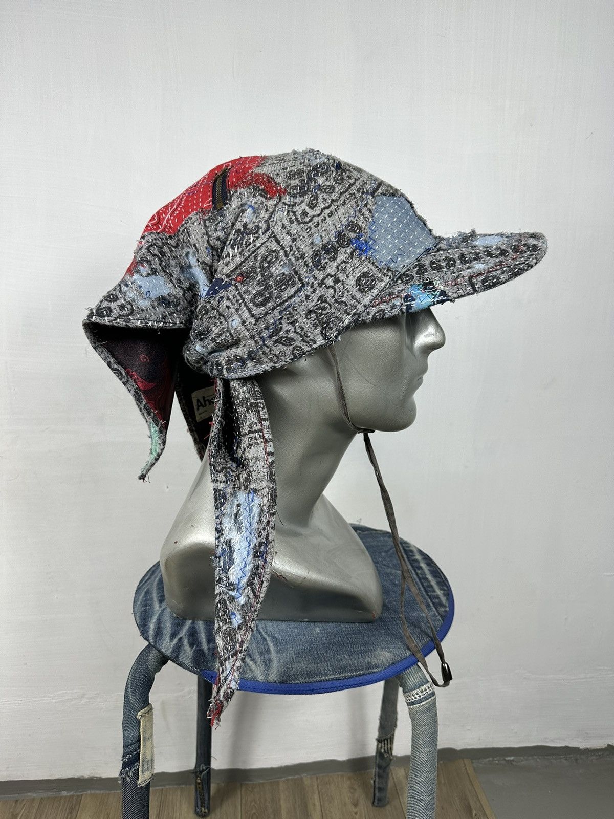 Handmade Custom Made Distressed Paisley patchwork 2 way Mask/hats Size ONE SIZE - 16 Thumbnail