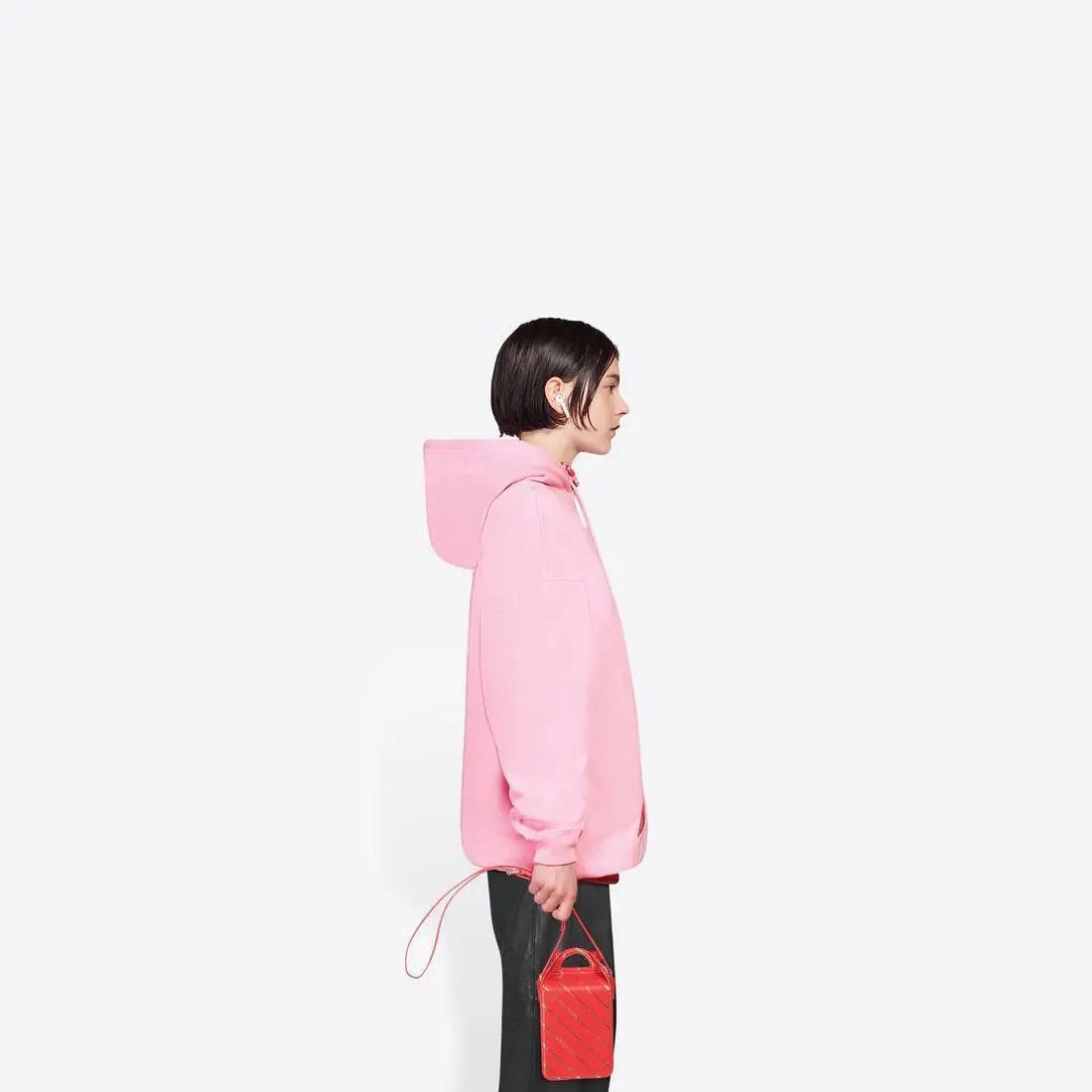 Balenciaga o1s1wg111124 BB Corp Hoodie Medium Fit in Pink Size S / US 4 / IT 40 - 4 Thumbnail