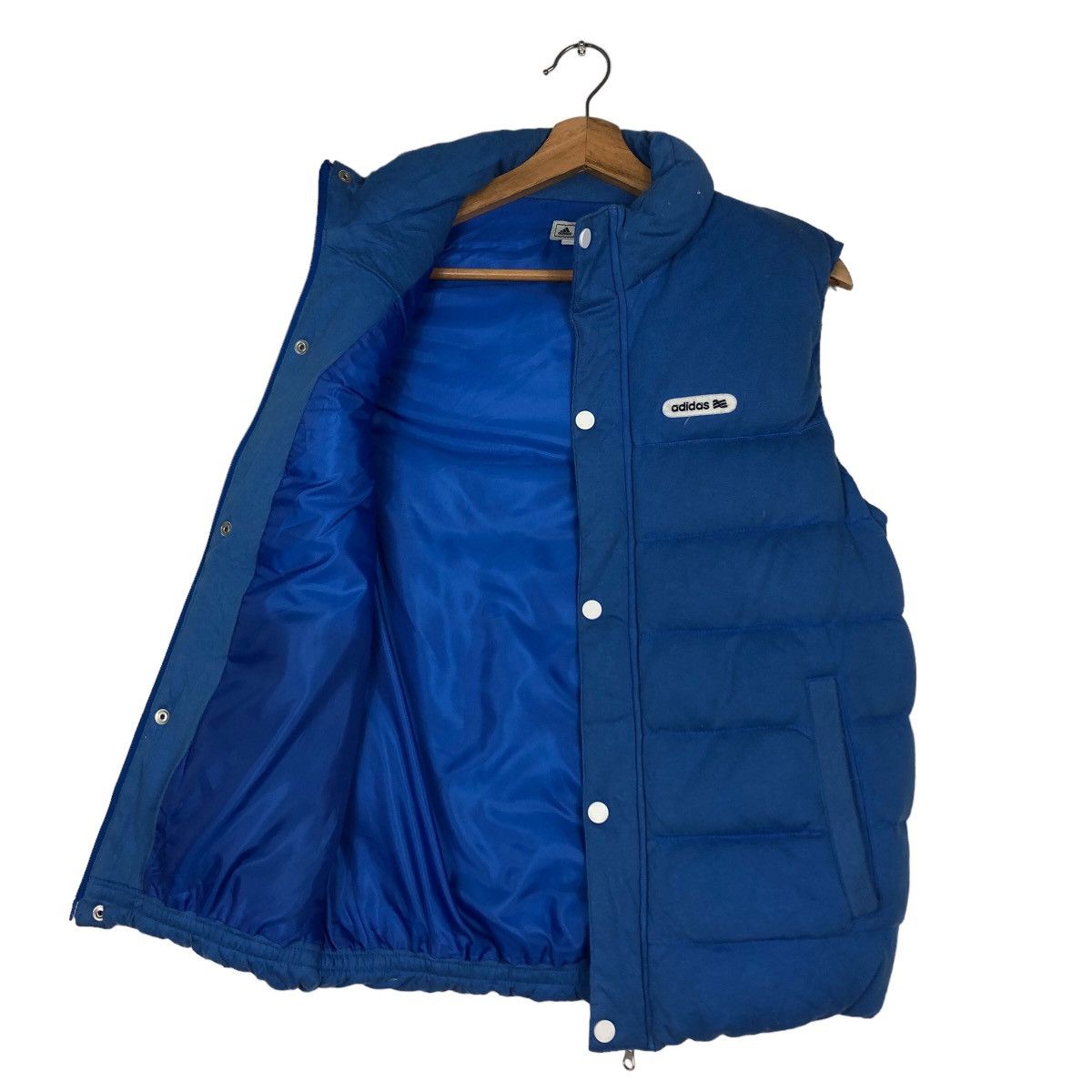 Adidas 🔥Vintage Tanktop Vest Puffer Biker Adidas Baby Blue Size US M / EU 48-50 / 2 - 11 Thumbnail