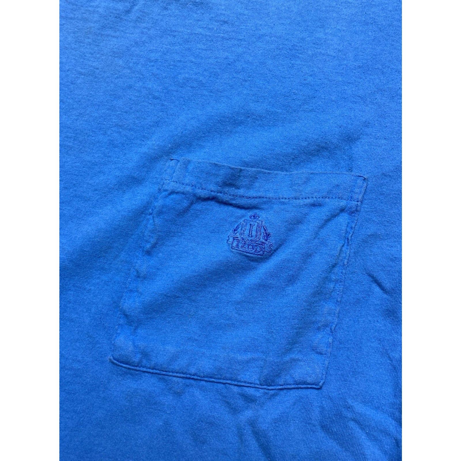 Izod VINTAGE IZOD T-SHIRT Pocket 80s 90s Cotton USA Medium Blue Mens Regular Size M Size US M / EU 48-50 / 2 - 3 Thumbnail