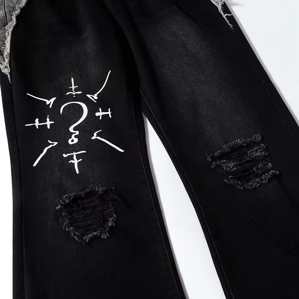 Jewelry Streetwear Patchwork Boot Cut Jeans Size US 36 / EU 52 - 8 Thumbnail