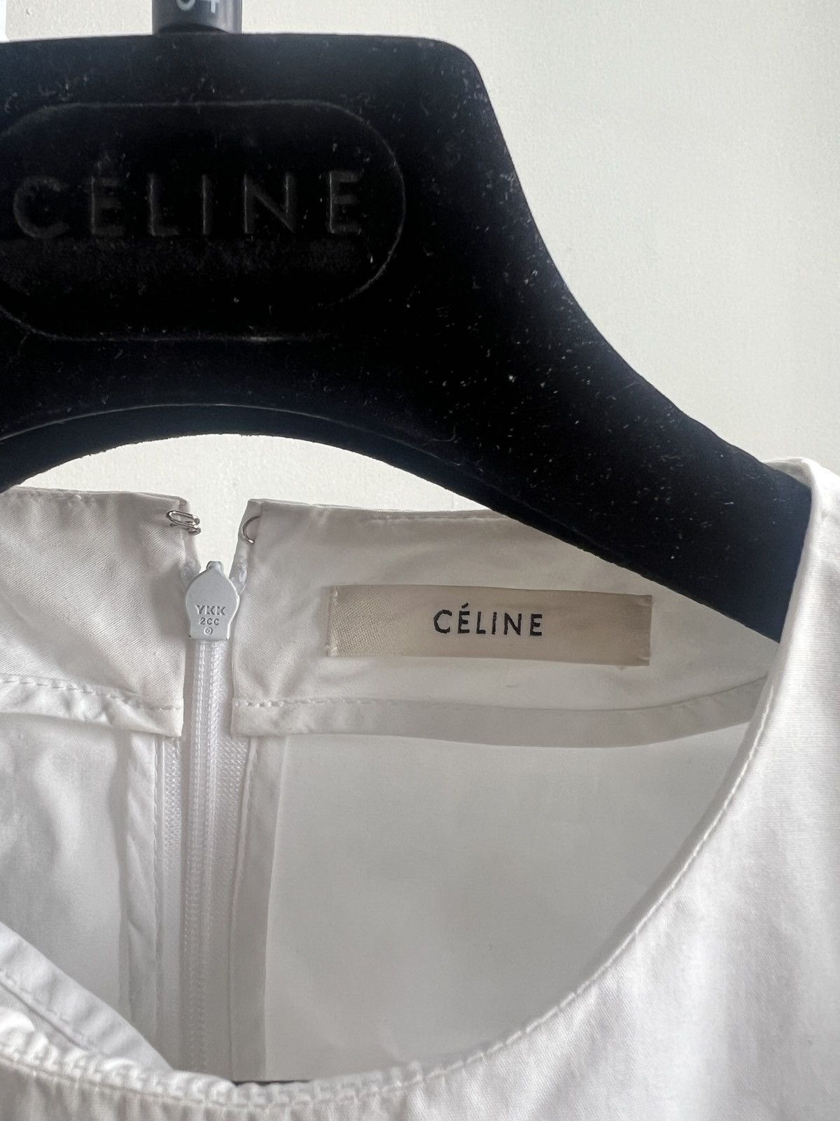 Celine Old Celine by Phoebe Philo gather puff sleeves top Size XS / US 0-2 / IT 36-38 - 4 Thumbnail