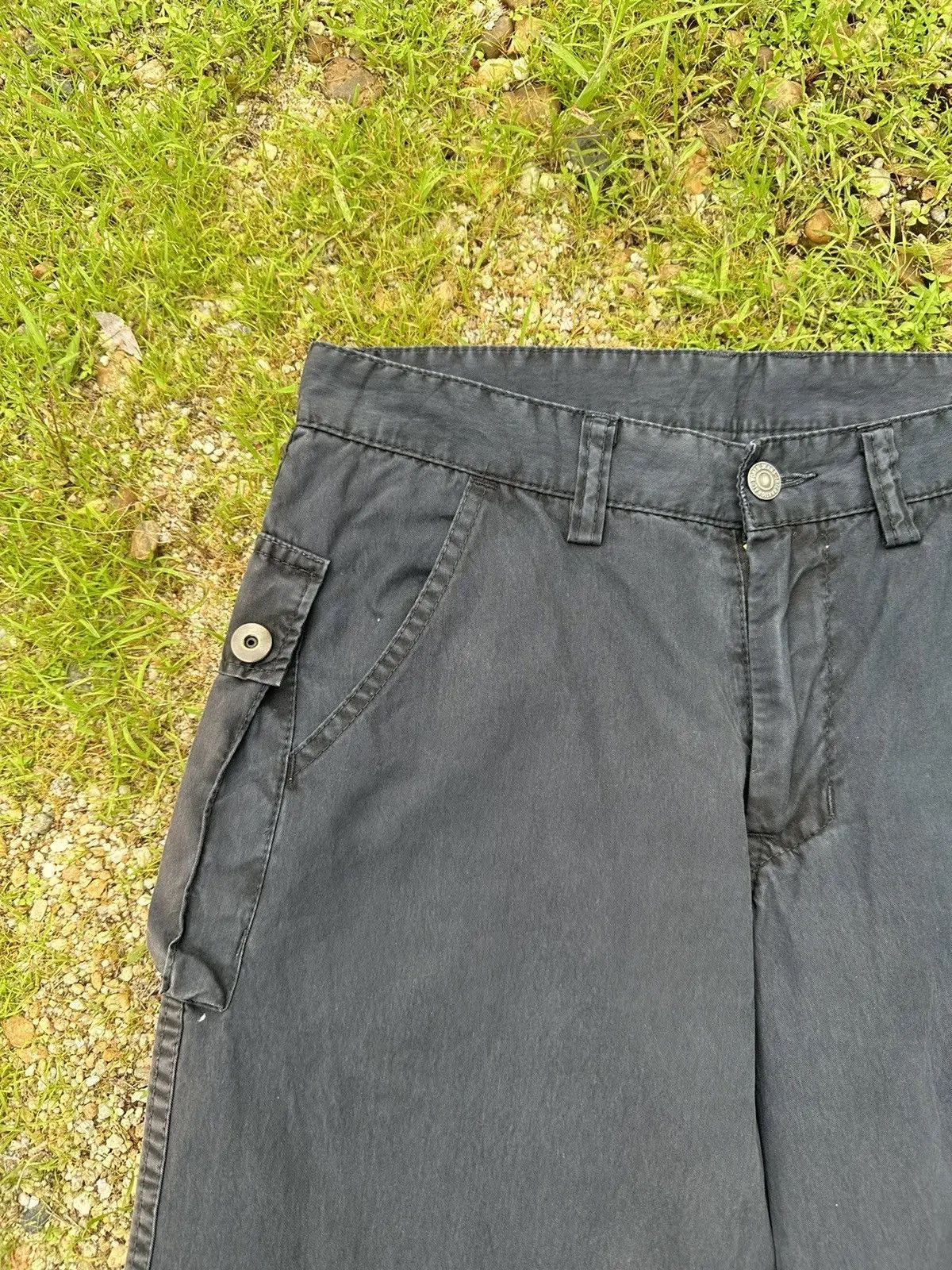 Beauty Beast RNA INC. TROUSERS BAGGY BLACK FADED WIDE LEGS PANTS Size US 29 - 3 Thumbnail