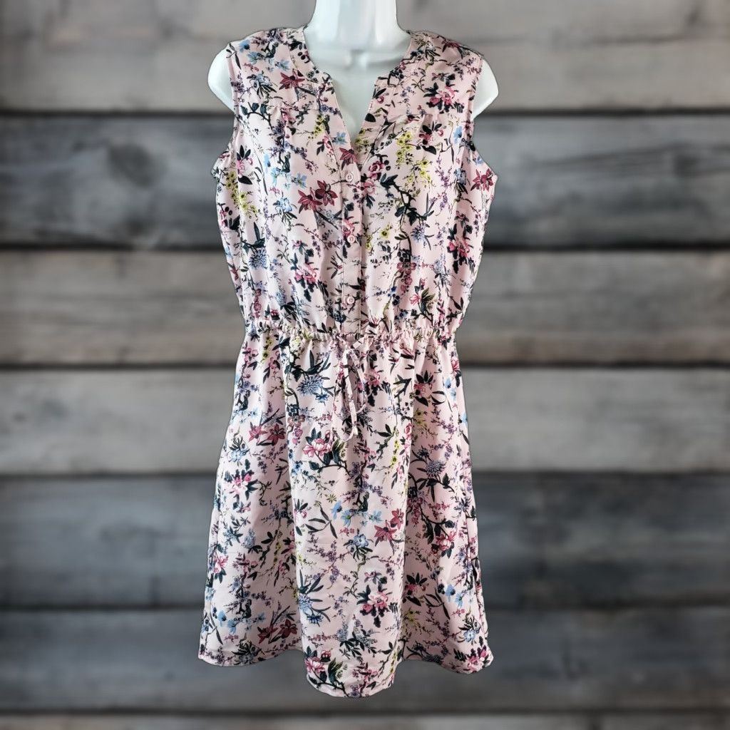 Nicole Miller Nicole Miller Dress Womens Sz S Floral Sleeveless Pink Blue Fit & Flare Short 36" Length Girls, Mens, Womens Size S / US 4 / IT 40 - 1 Thumbnail