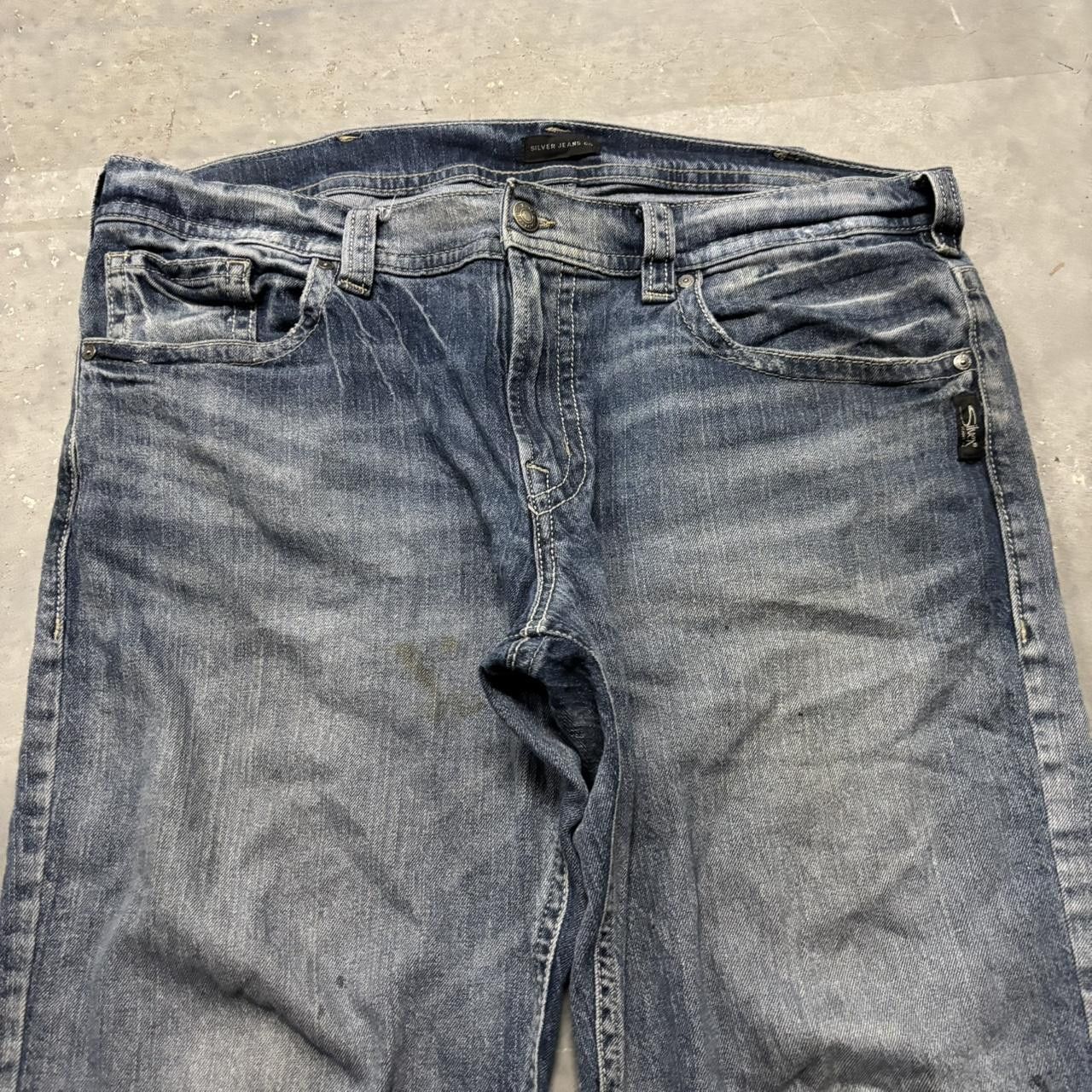 Japanese Brand × Vintage Crazy Vintage Y2K/2000s Baggy Grunge Dark Wash Skater Denim Jeans! Size US 38 / EU 54 - 5 Thumbnail