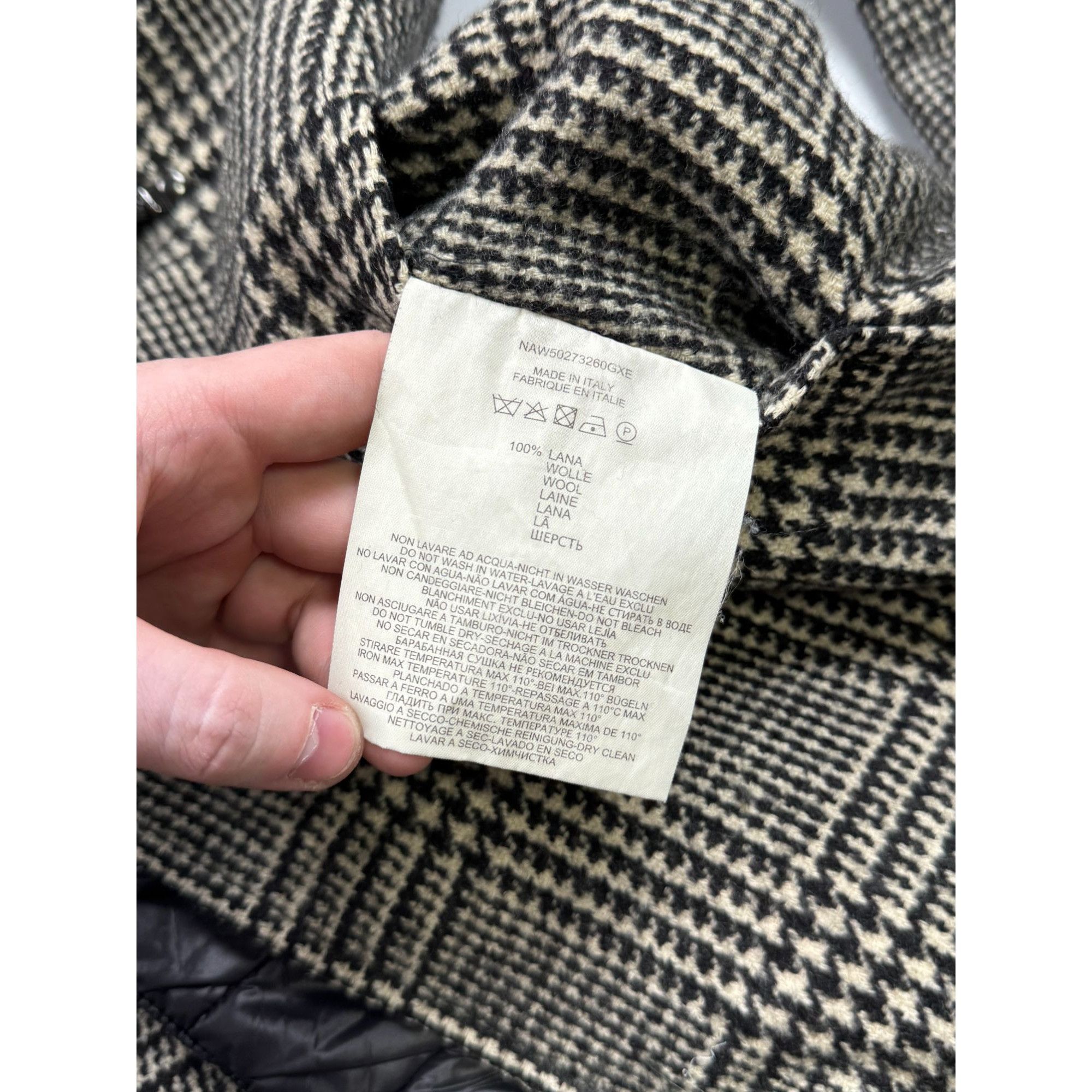 Fay Fay Checkered Tartan Insulated Wool Coat (Y1234) Size M / US 6-8 / IT 42-44 - 9 Thumbnail