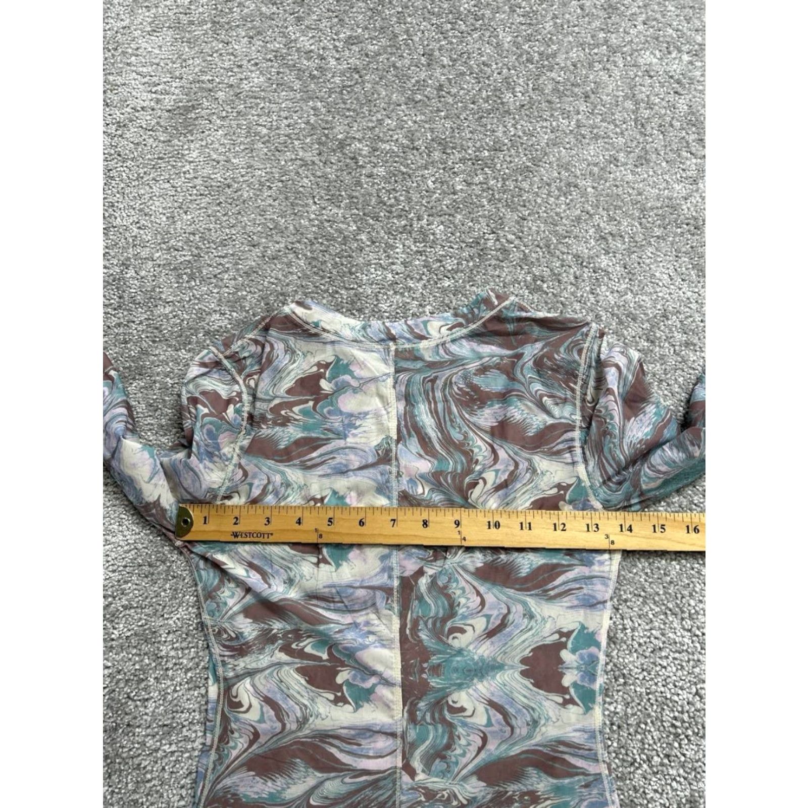 Free People Free People Shirt Womens XS Multicolor Abstract Print Cotton Crew Neck Casual Size XS / US 0-2 / IT 36-38 - 6 Thumbnail