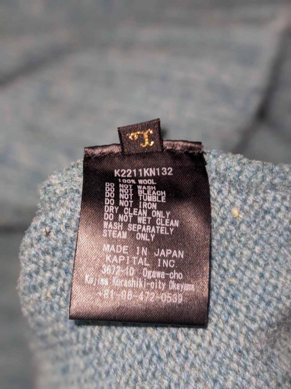 Kapital Kapital 5G Bone Knit High Neck Sweater Blue Size 3 Size US L / EU 52-54 / 3 - 9 Thumbnail