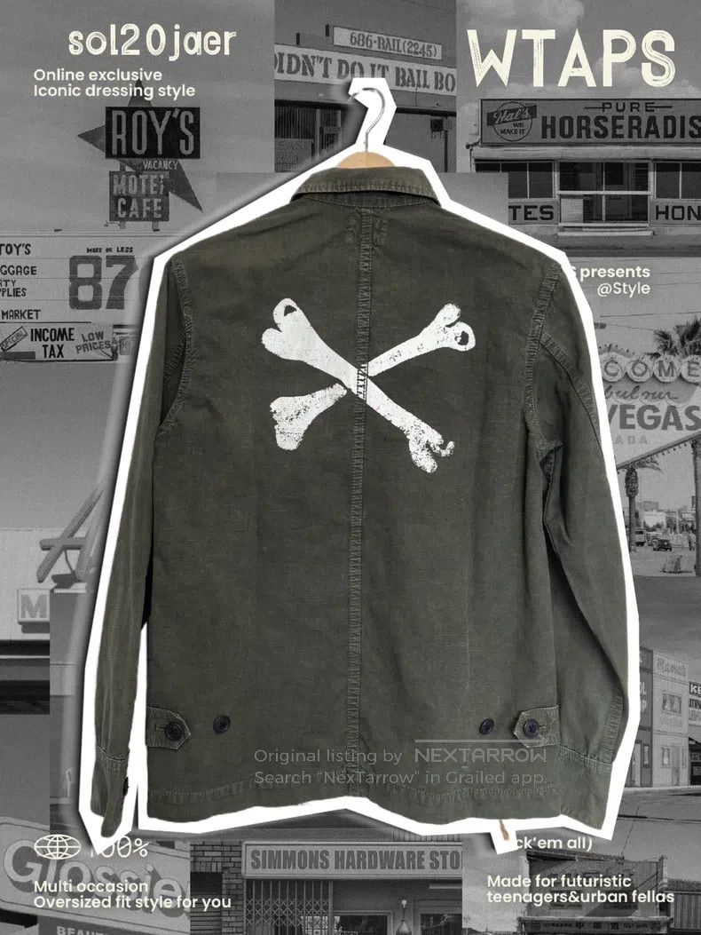 Wtaps Wtaps Hide limited-edition washed bone four-pocket jacket Size US S / EU 44-46 / 1 - 1 Thumbnail