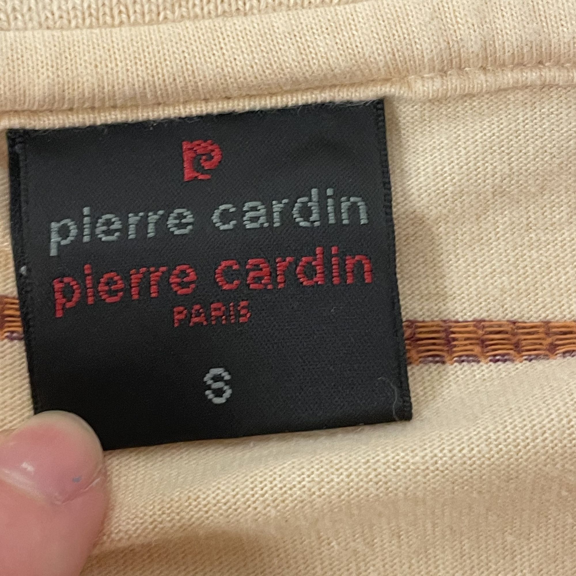 Pierre Cardin Vtg Pierre Cardin Paris Cream Stripe Logo Surfer Preppy POLO Size US S / EU 44-46 / 1 - 6 Thumbnail