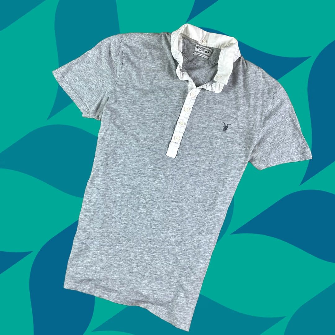 Allsaints AllSaints Polo T-Shirt Men’s Size S Gray Polo Shirt Men Regular Size S Size US S / EU 44-46 / 1 - 1 Thumbnail