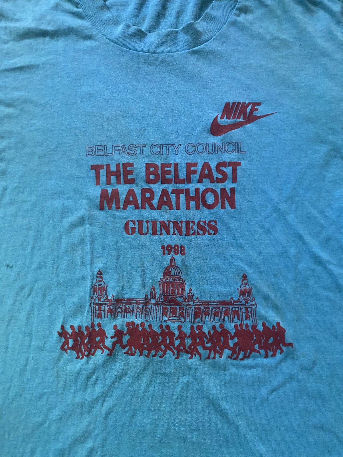Other Vintage 1989 The Belfast Marathon Nike T-Shirt Size US S / EU 44-46 / 1 - 2 Thumbnail