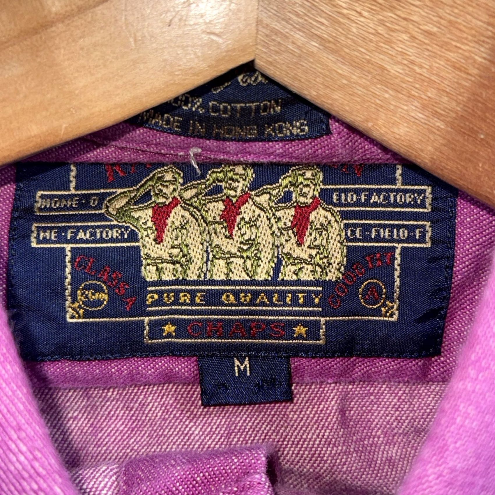 Chaps VINTAGE Chaps Ralph Lauren Shirt Mens Medium Purple Denim Country Cottons 90s Size US M / EU 48-50 / 2 - 7 Thumbnail