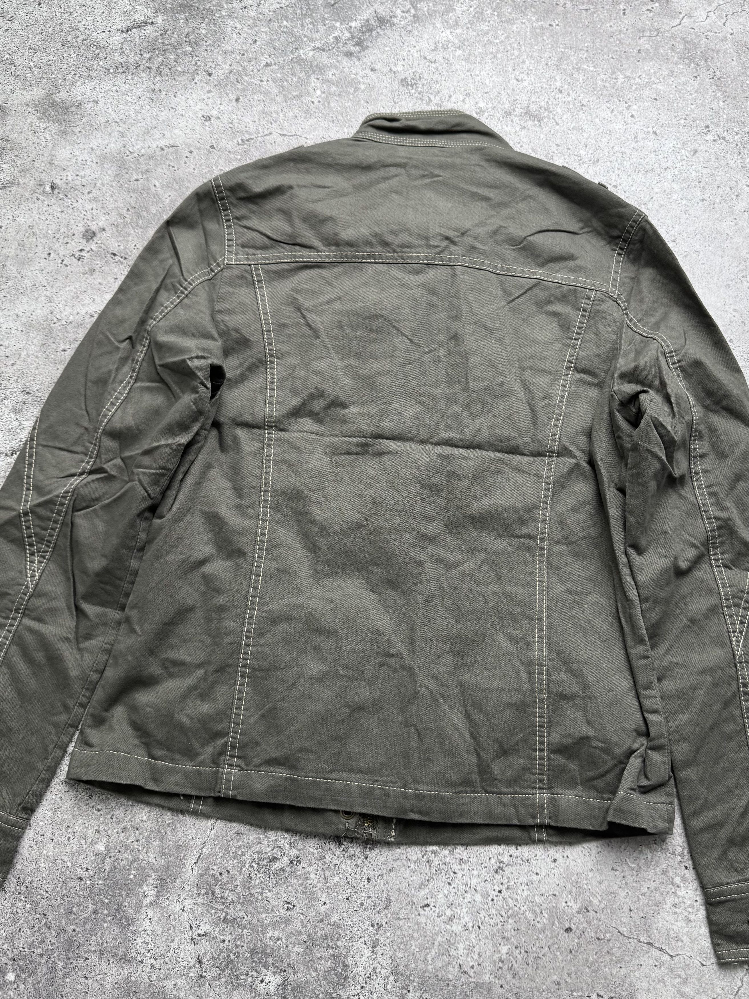 Vintage Vintage Khaki Military Jacket Utility Zip Button Cotton Coat Size S / US 4 / IT 40 - 5 Thumbnail