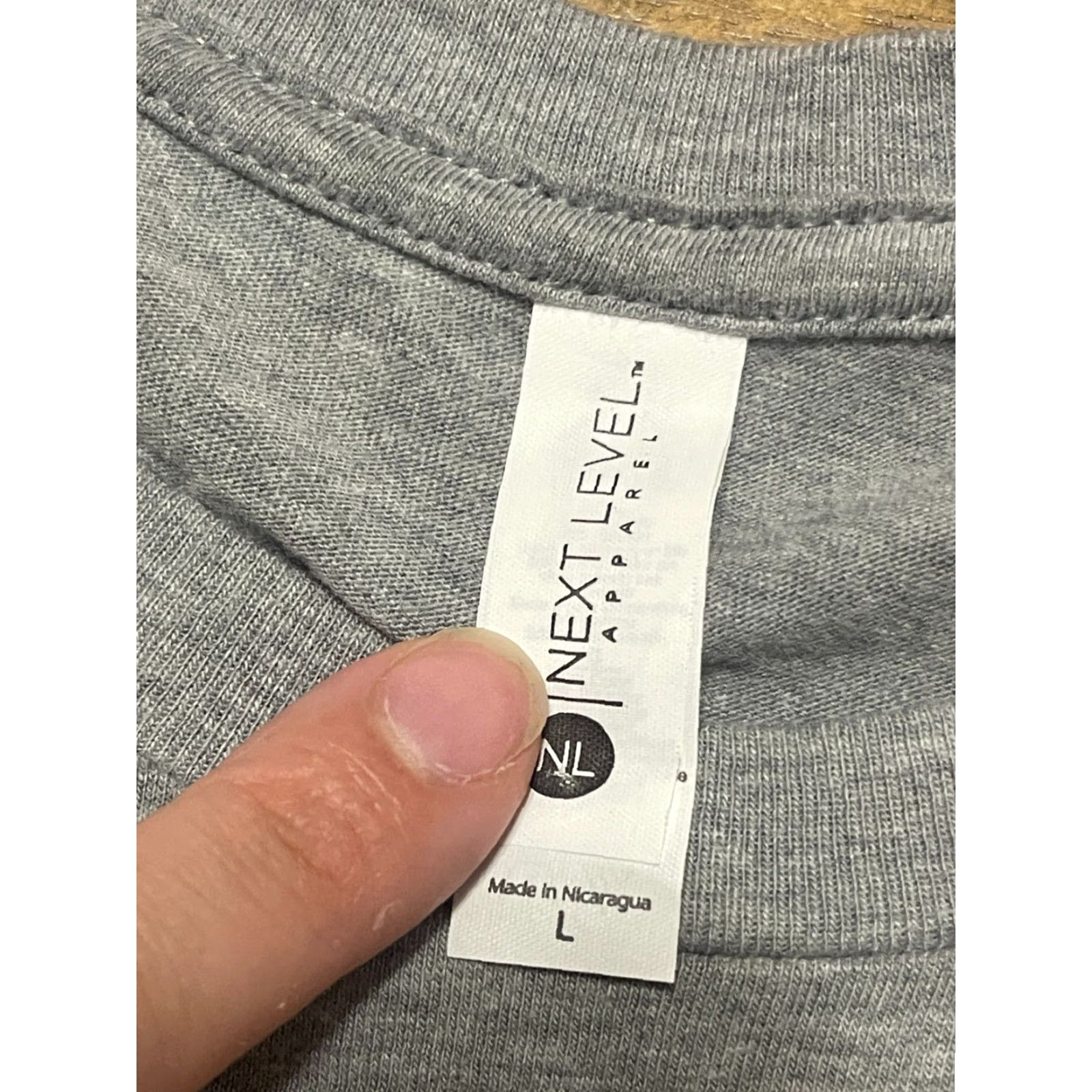 Next Level Next Level Men's Shirt L Gray Black Orange T-Shirt Regular Short Sleeve The Man's Mall Size US L / EU 52-54 / 3 - 5 Thumbnail