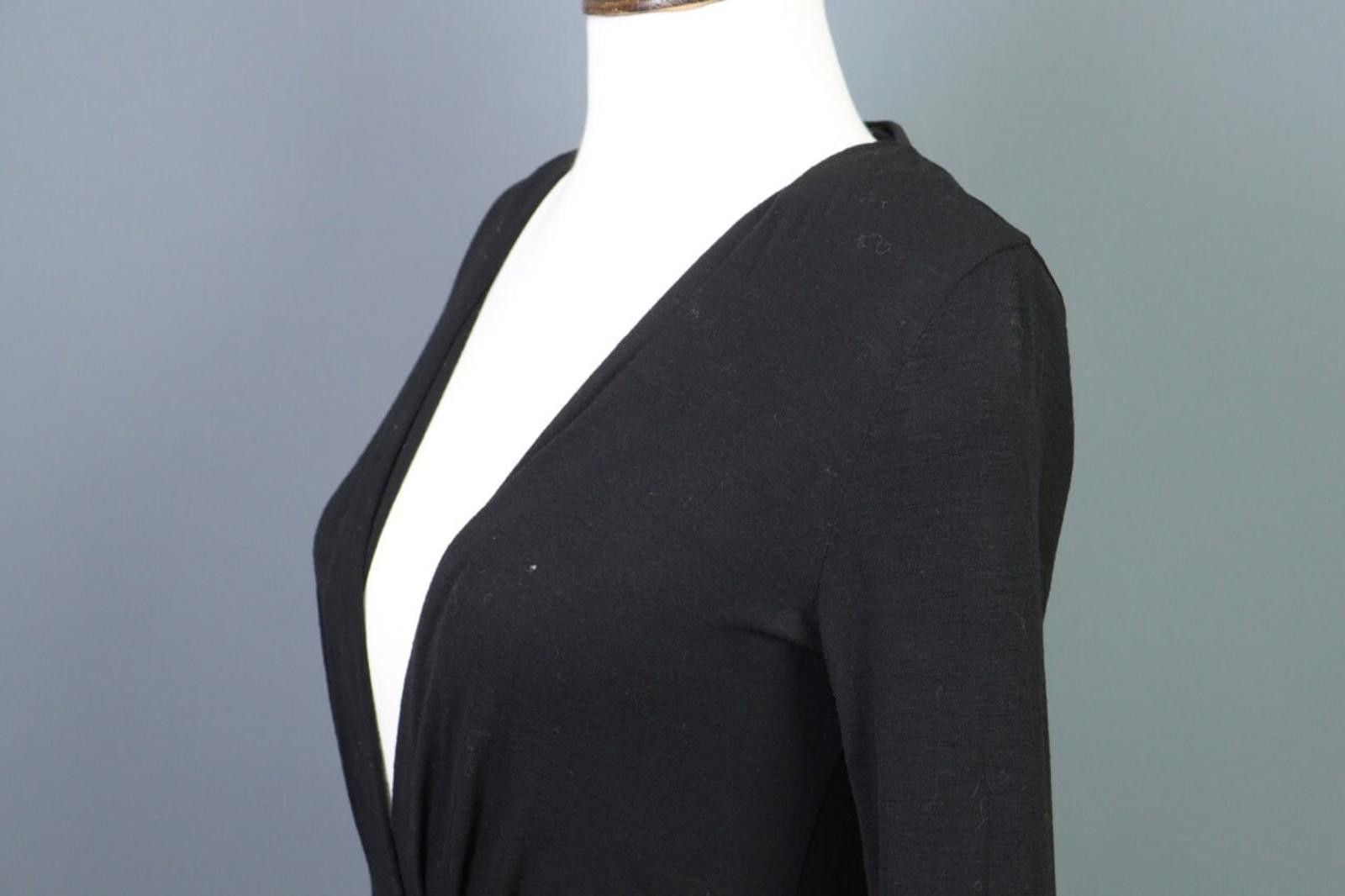 Dsquared2 Dsquared 2 Black Wool A-Line Style V-Neck Dress Size XS Size XS / US 0-2 / IT 36-38 - 9 Thumbnail