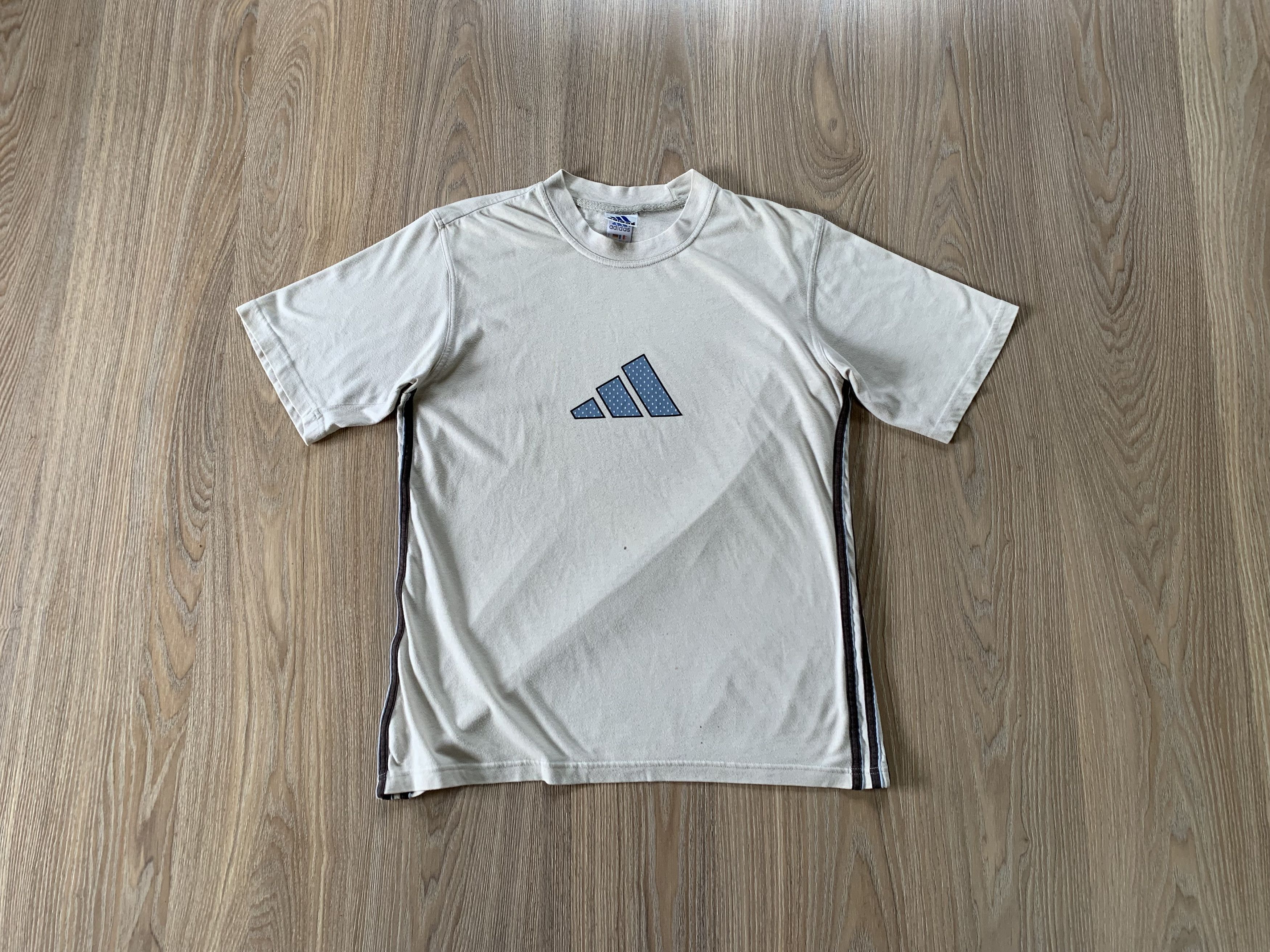 Adidas × Vintage Vintage Adidas Centr Logo Stripe T Shirt Size US M / EU 48-50 / 2 - 1 Thumbnail