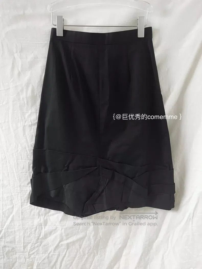 Comme des Garcons Comme Des Garcons size XS Black tailored wide flared asymm Size 23" - 6 Thumbnail