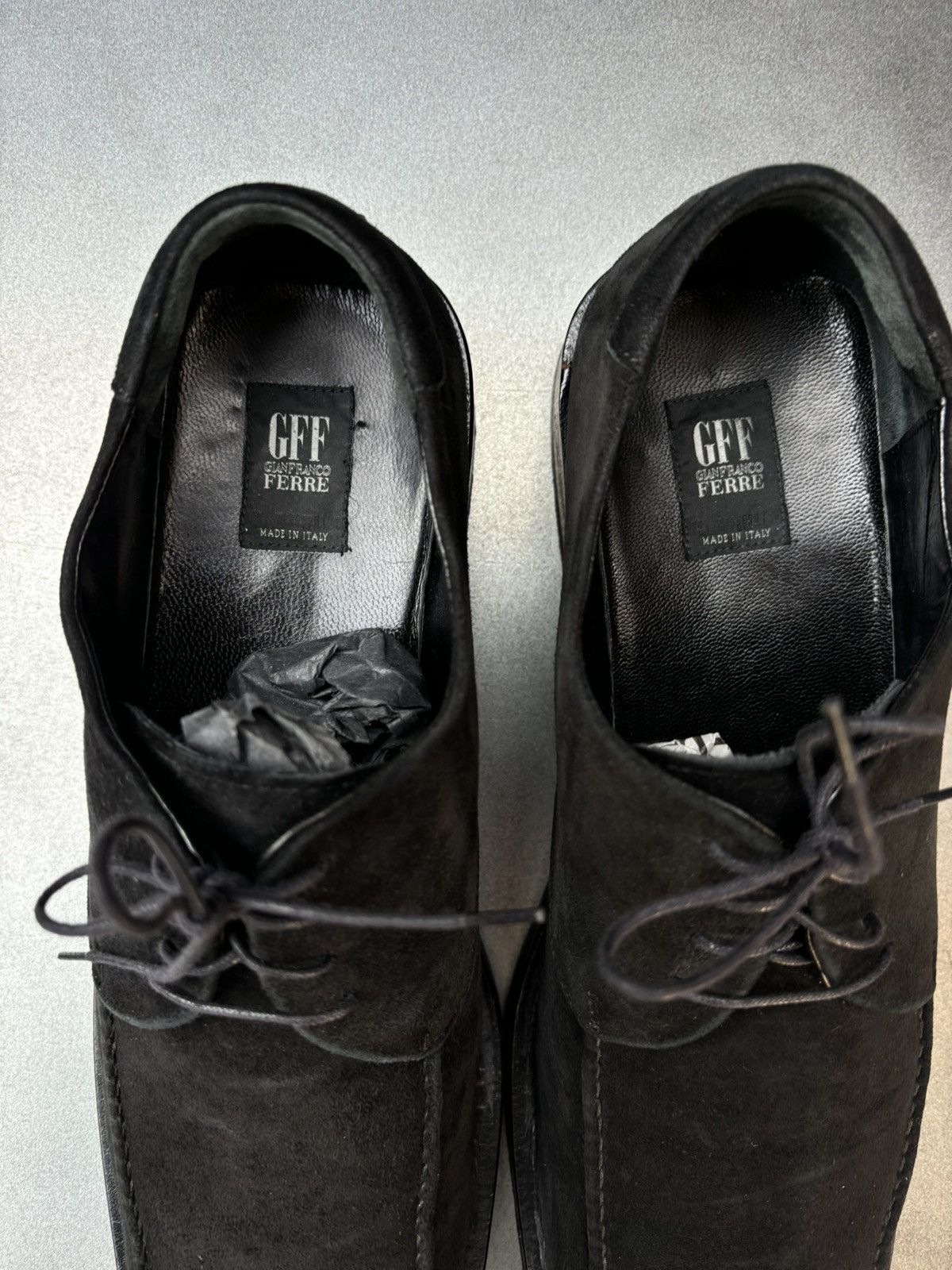 Gianfranco Ferre × Vintage Vintage Gianfranco Ferre Square Toe Suede Dress Shoes 80s 90 Size US 10.5 / EU 43-44 - 6 Thumbnail