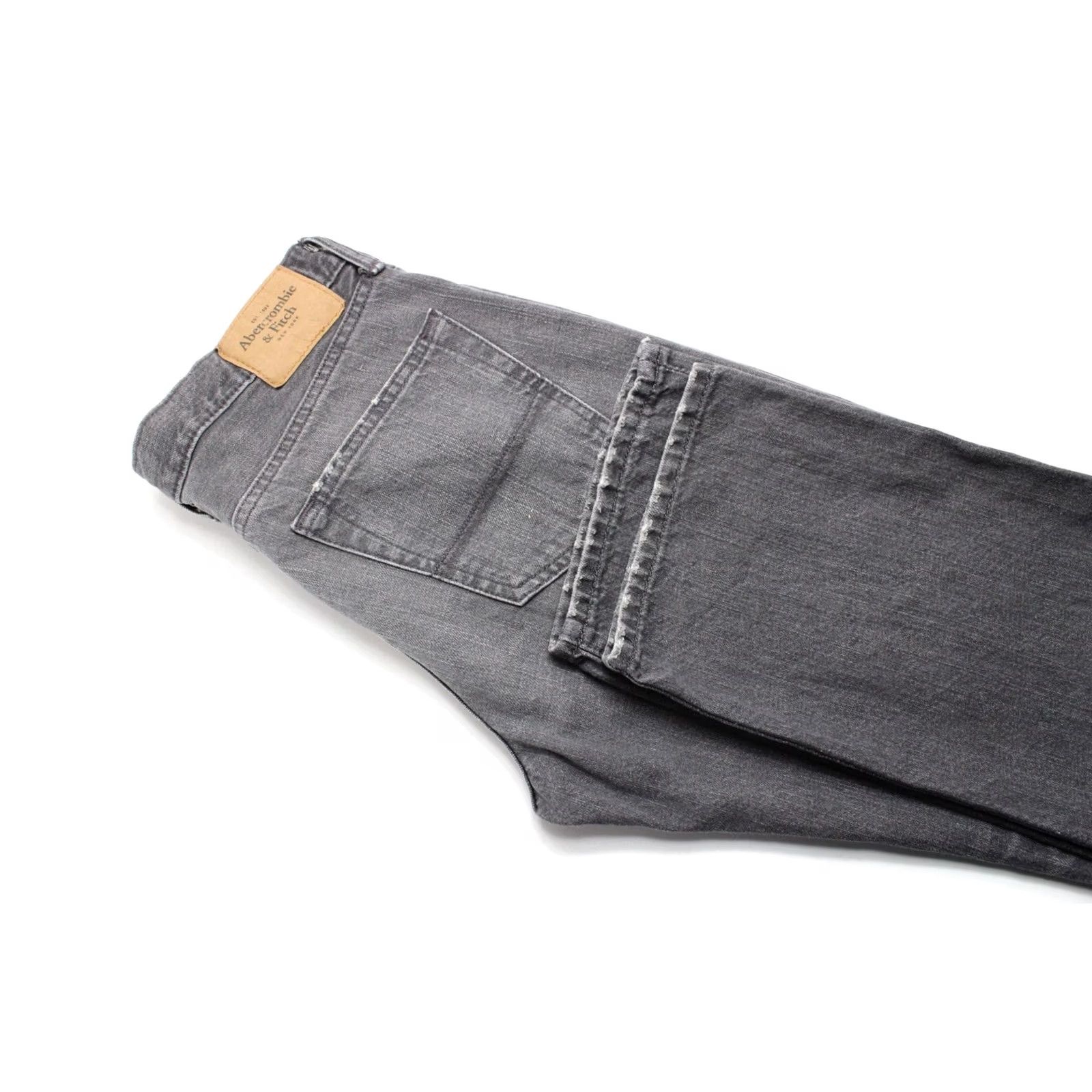 Abercrombie & Fitch Abercrombie & Fitch Jeans Men's W31/L32 Whiskers Button Fly Faded Regular Fit Grey Denim Casual Pants Vintage? No Size US 31 - 5 Thumbnail