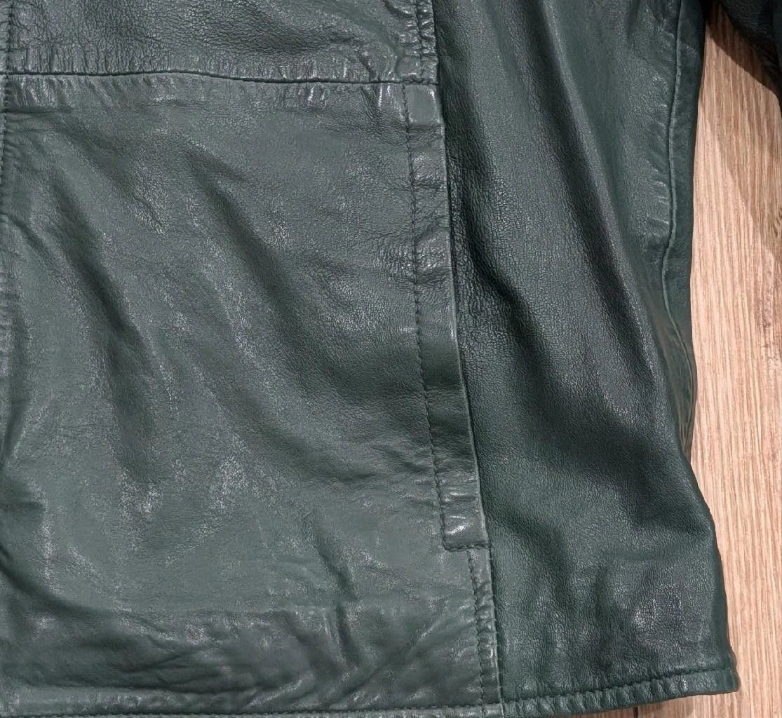 John Varvatos John Varvatos Racer Leather Zip Up Jacket Seaweed 50 US 40 Size US M / EU 48-50 / 2 - 4 Thumbnail