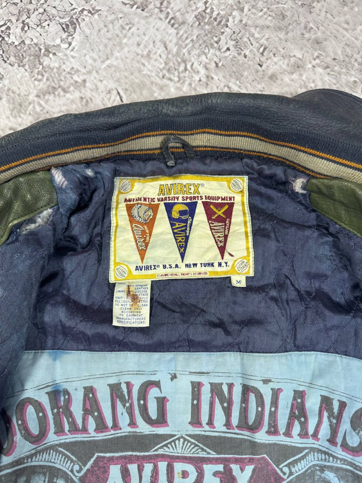 Avirex Vintage AVIREX LEAther Jacket Indian Oorang size M USA Size US M / EU 48-50 / 2 - 10 Thumbnail