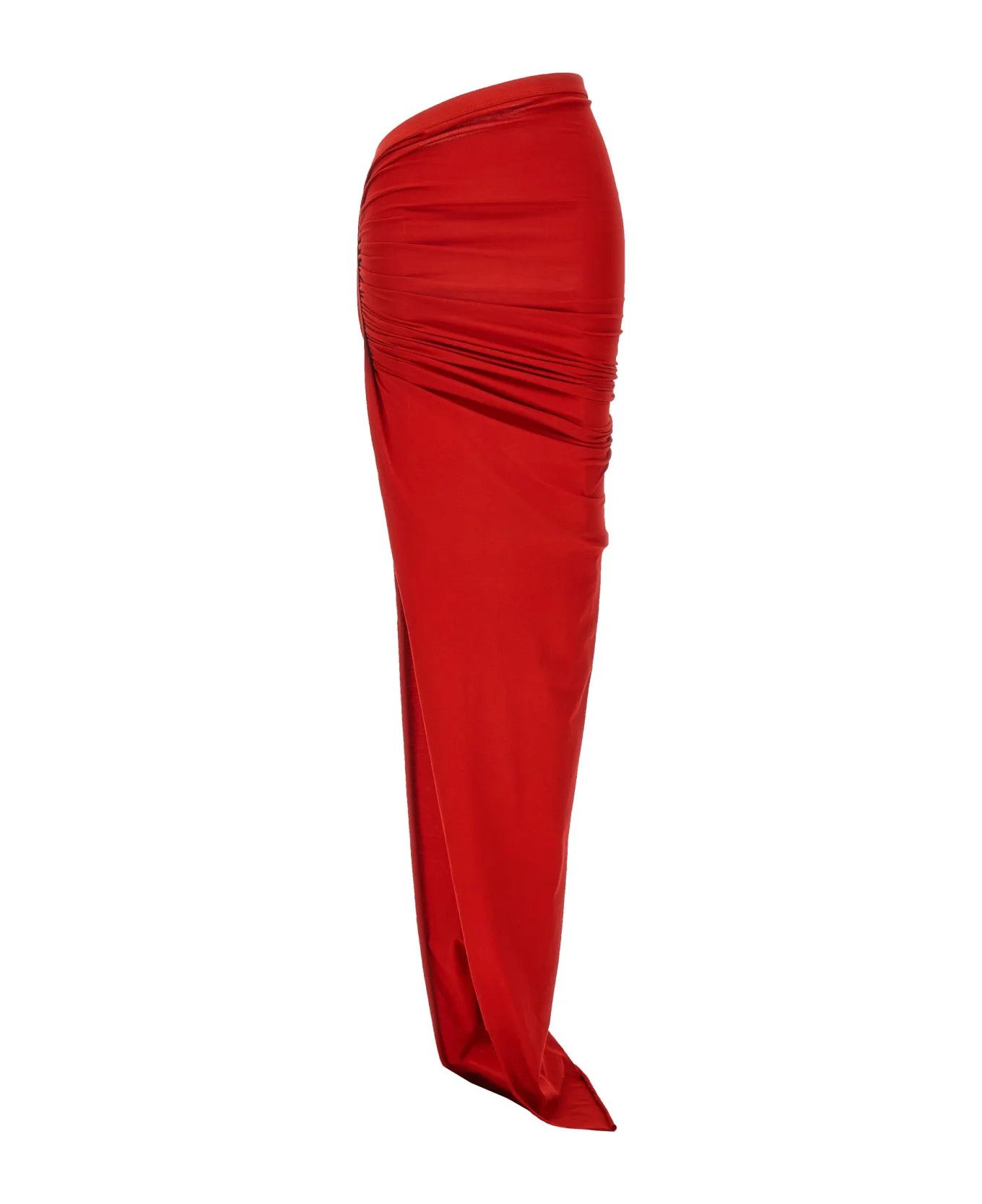 Rick Owens o1y0126 Maxi Skirt in Red Size 26" / US 2 / IT 38 - 1 Thumbnail