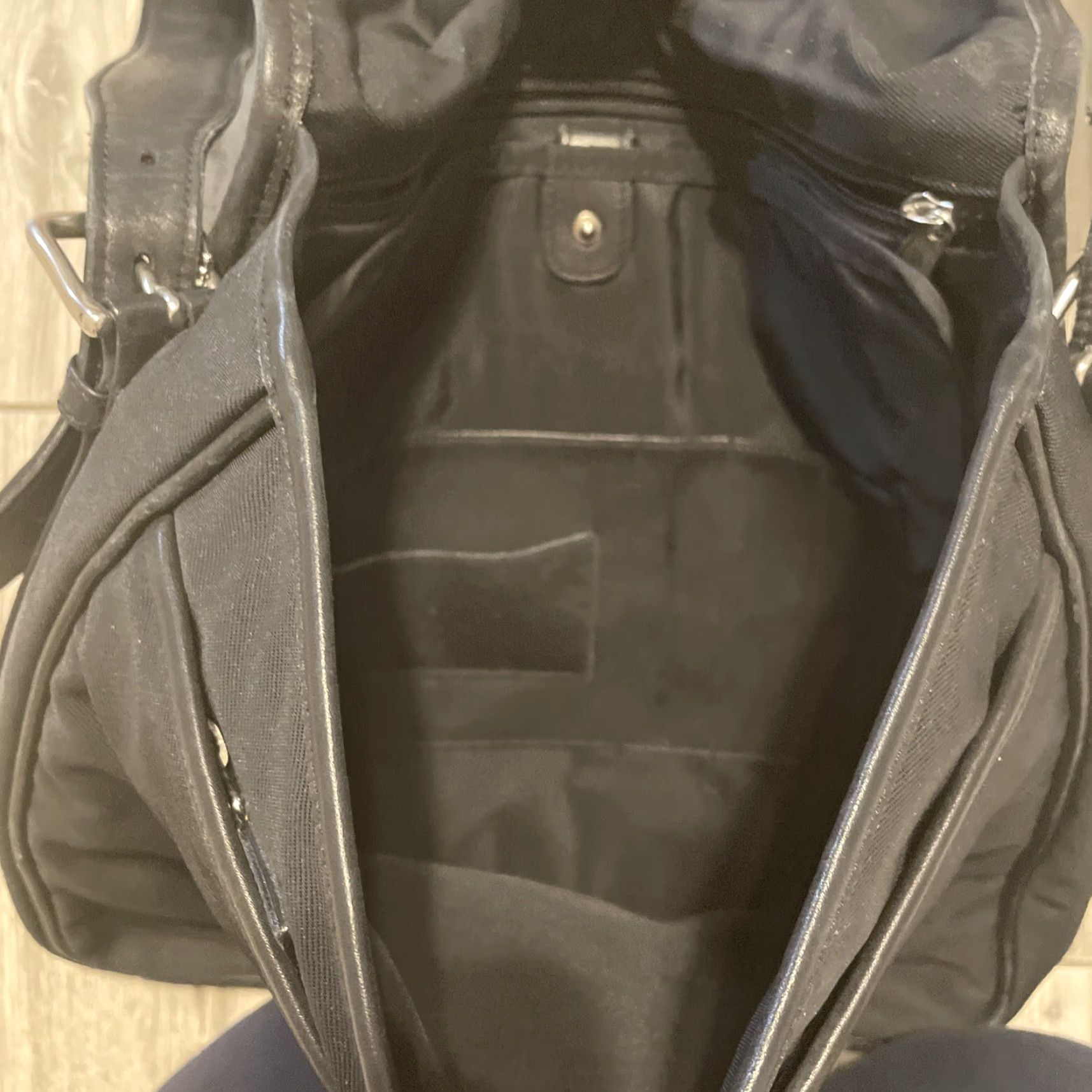 Coach VINTAGE COACH Messenger Bag Black Canvas Leather Envelope Portfolio Unisex Women Adults 5109 Size ONE SIZE - 7 Thumbnail