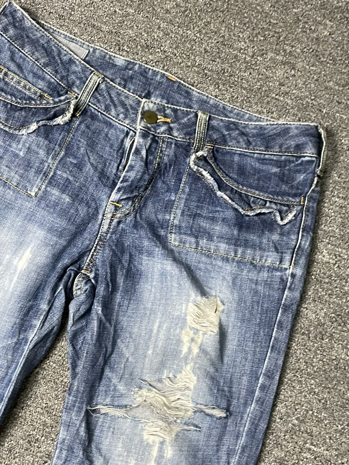 Japanese Brand × Vintage NUSY JEANS Brand Ripped Distressed Denim (83) Size US 32 / EU 48 - 2 Thumbnail