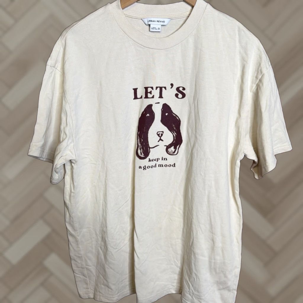 Vintage Urban Revivo Mens Cream Textured Knit Cotton T-Shirt Size L Size US L / EU 52-54 / 3 - 1 Thumbnail