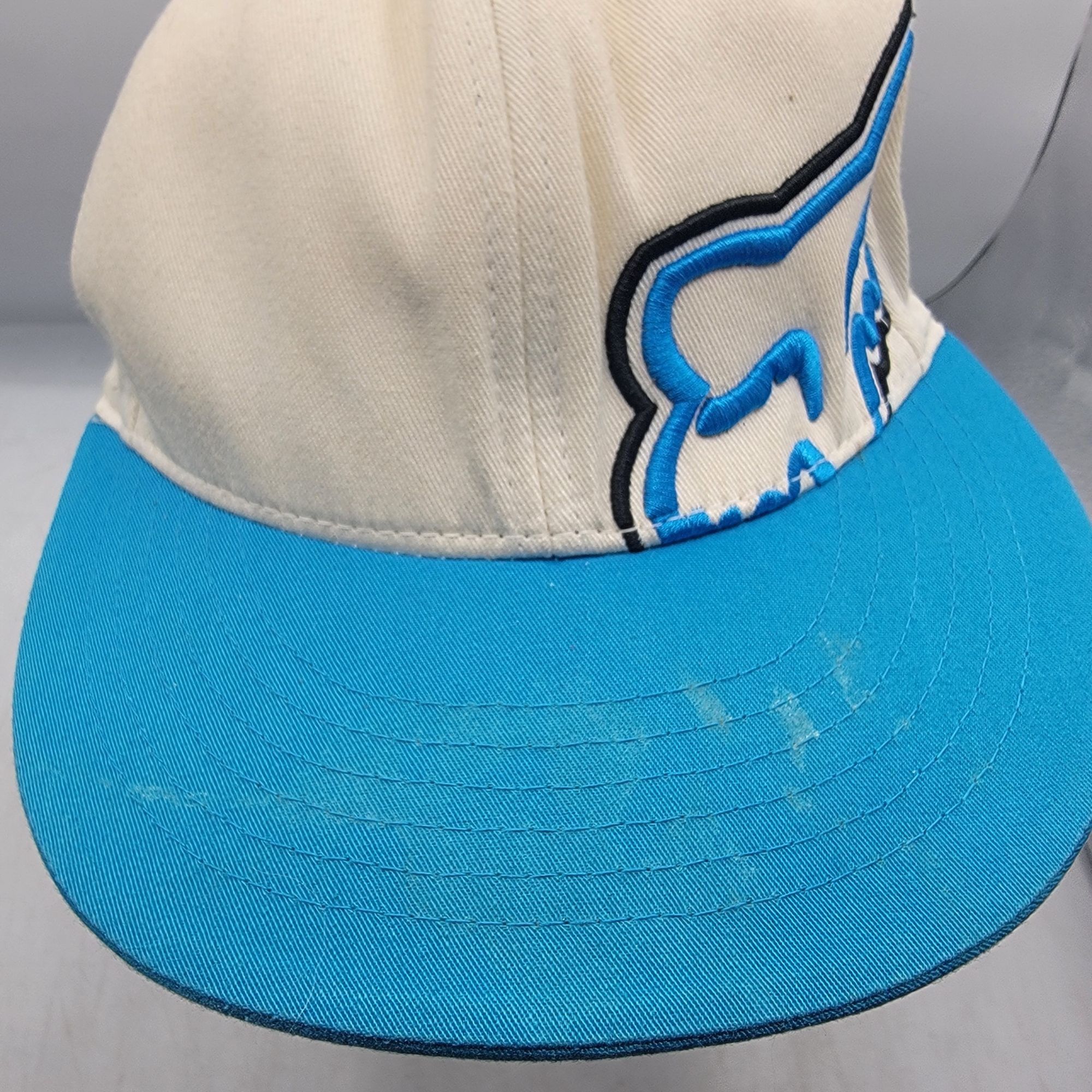 Fox Racing Fox Racing Small Medium White Blue Fitted Hat Motorcycles Mo Size ONE SIZE - 10 Thumbnail