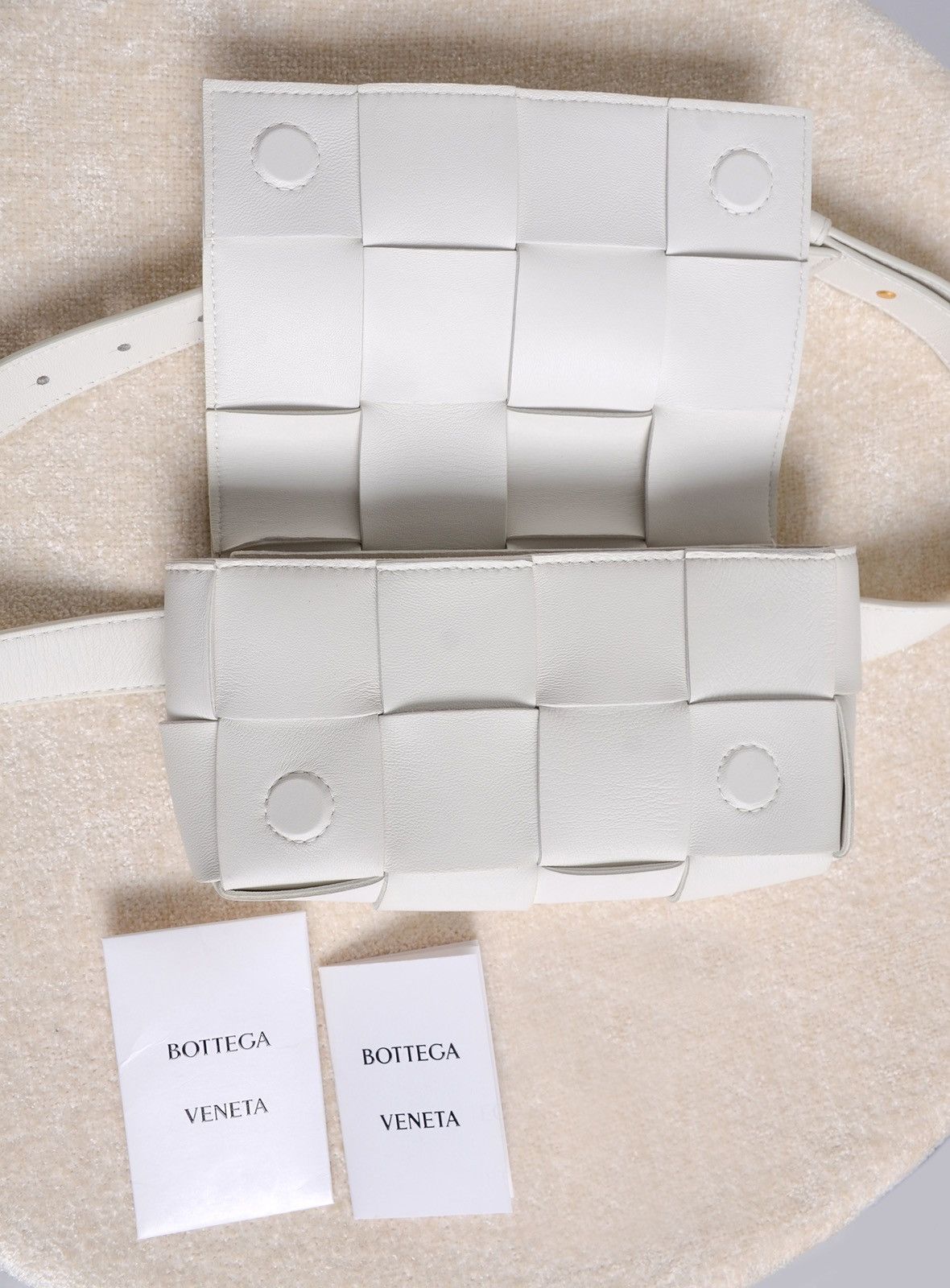 Bottega Veneta Bottega Veneta Cassette White Waist Bag Size ONE SIZE - 18 Thumbnail