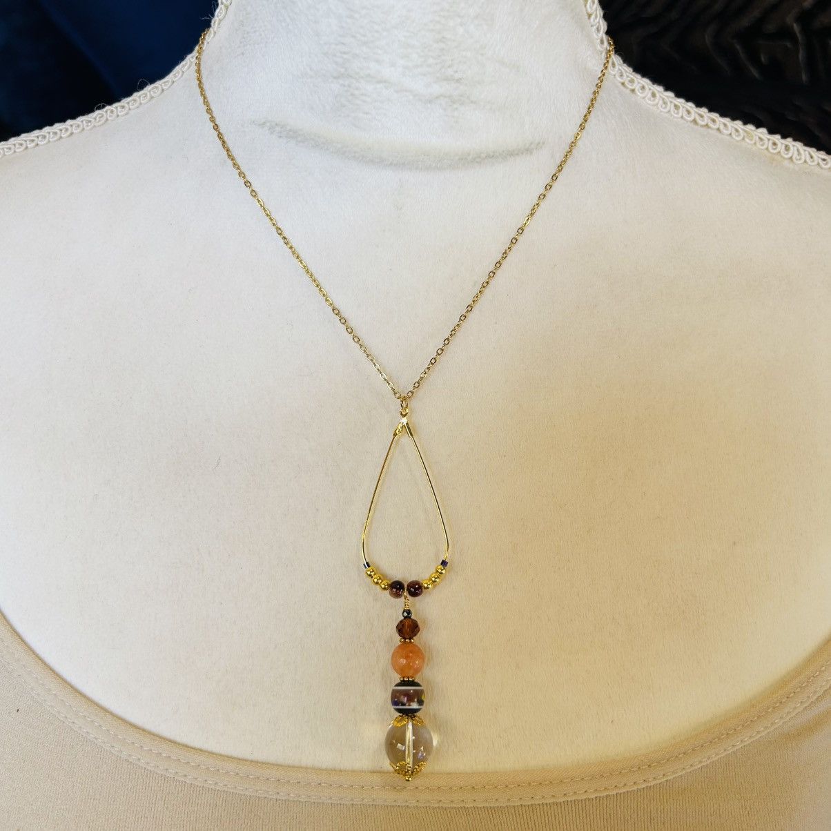 Handmade Handcrafted vintage bead changeable charm pendant necklace Size ONE SIZE - 3 Thumbnail