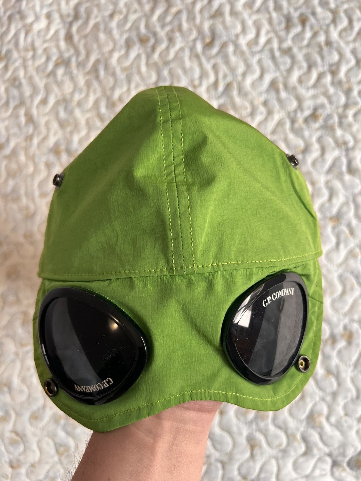 C.P. Company C.P. Company CHROME-R GOGGLE CAP glass hat cap green lime Size ONE SIZE - 11 Thumbnail
