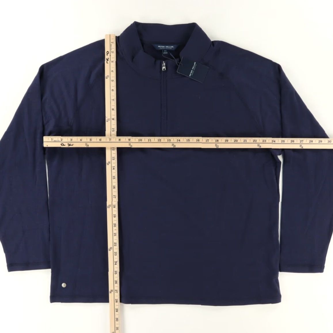 Peter Millar Peter Millar Excursionist Flex Pullover Wool Sweater Navy Men's 2XL Shirt Mock Long Sleeve Solid 60s 70s Mens Size US XXL / EU 58 / 5 - 3 Thumbnail